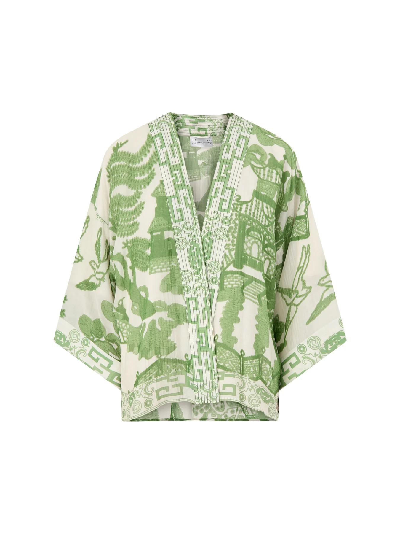 Giant Willow Print Kimono Green