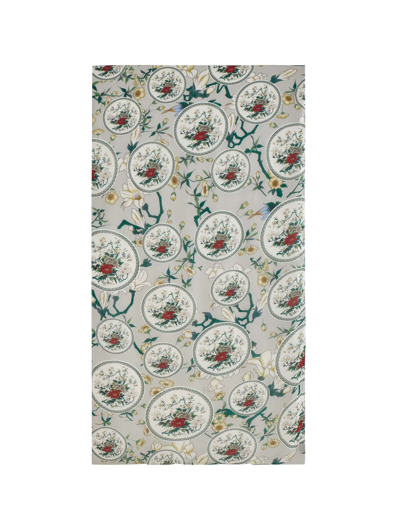 Magnolia Plates Print Scarf Beige