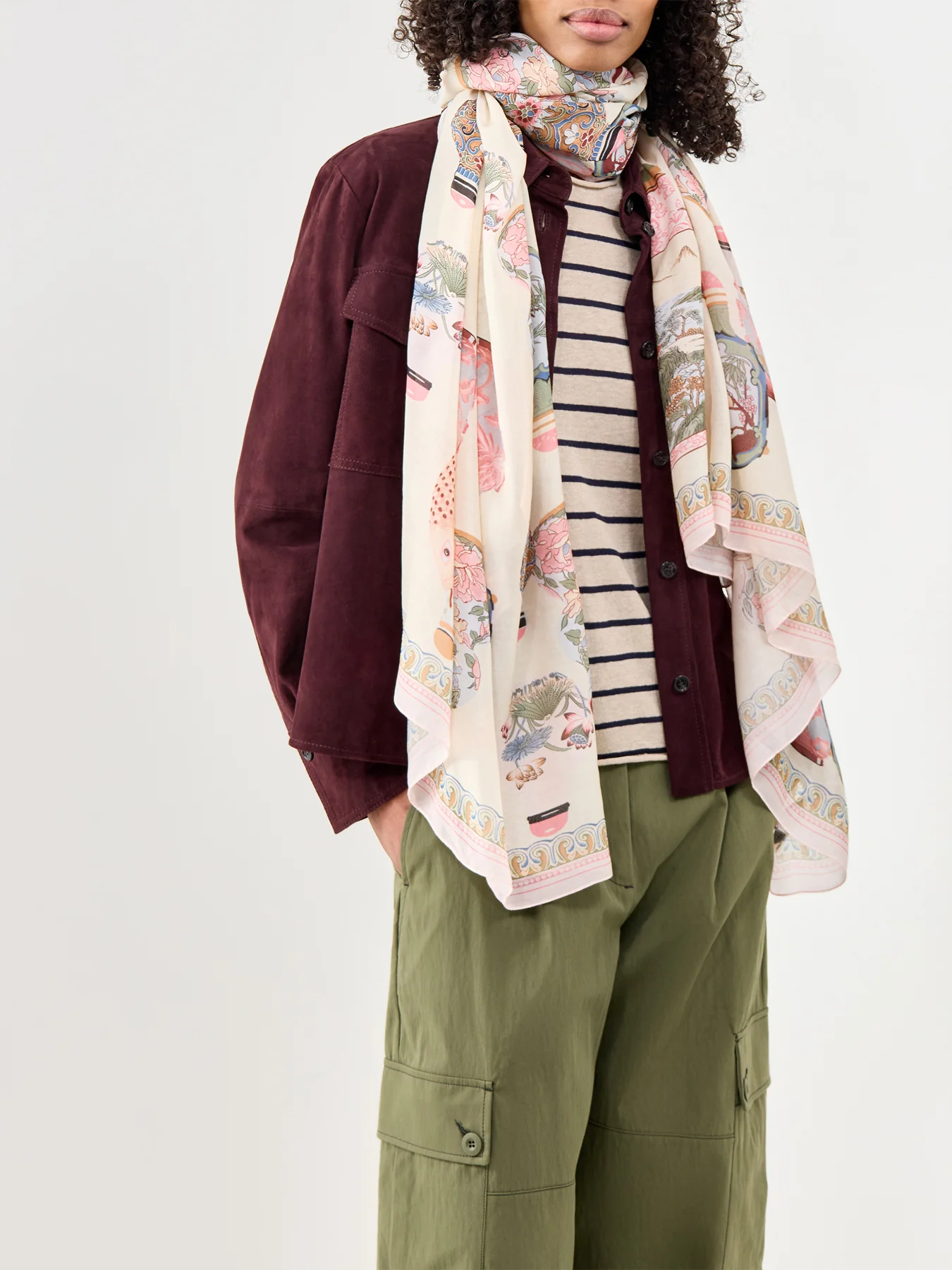 Printed Scarf Pink - Image 2