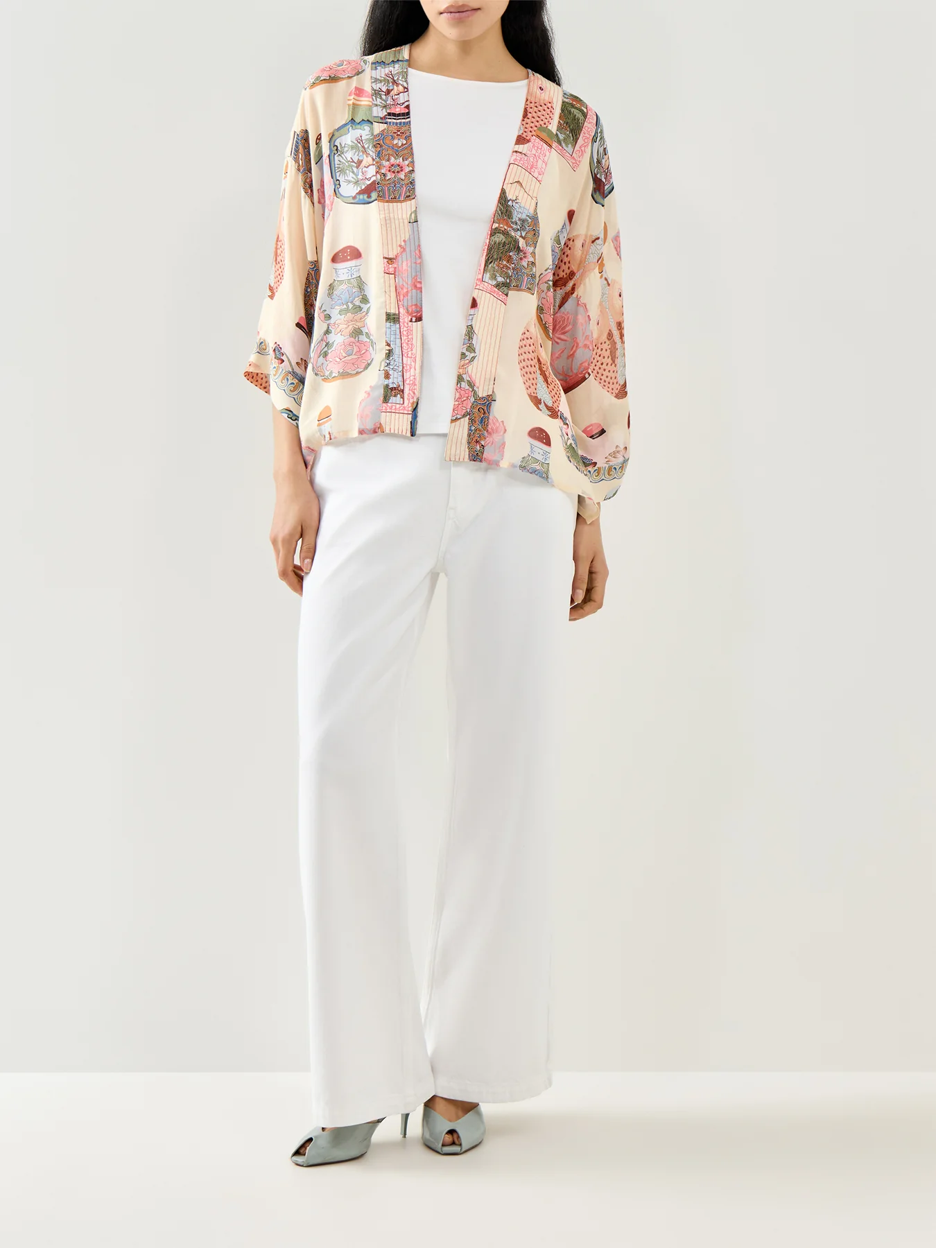 Perfume Bottles Blush Short Kimono Pink - Image 2