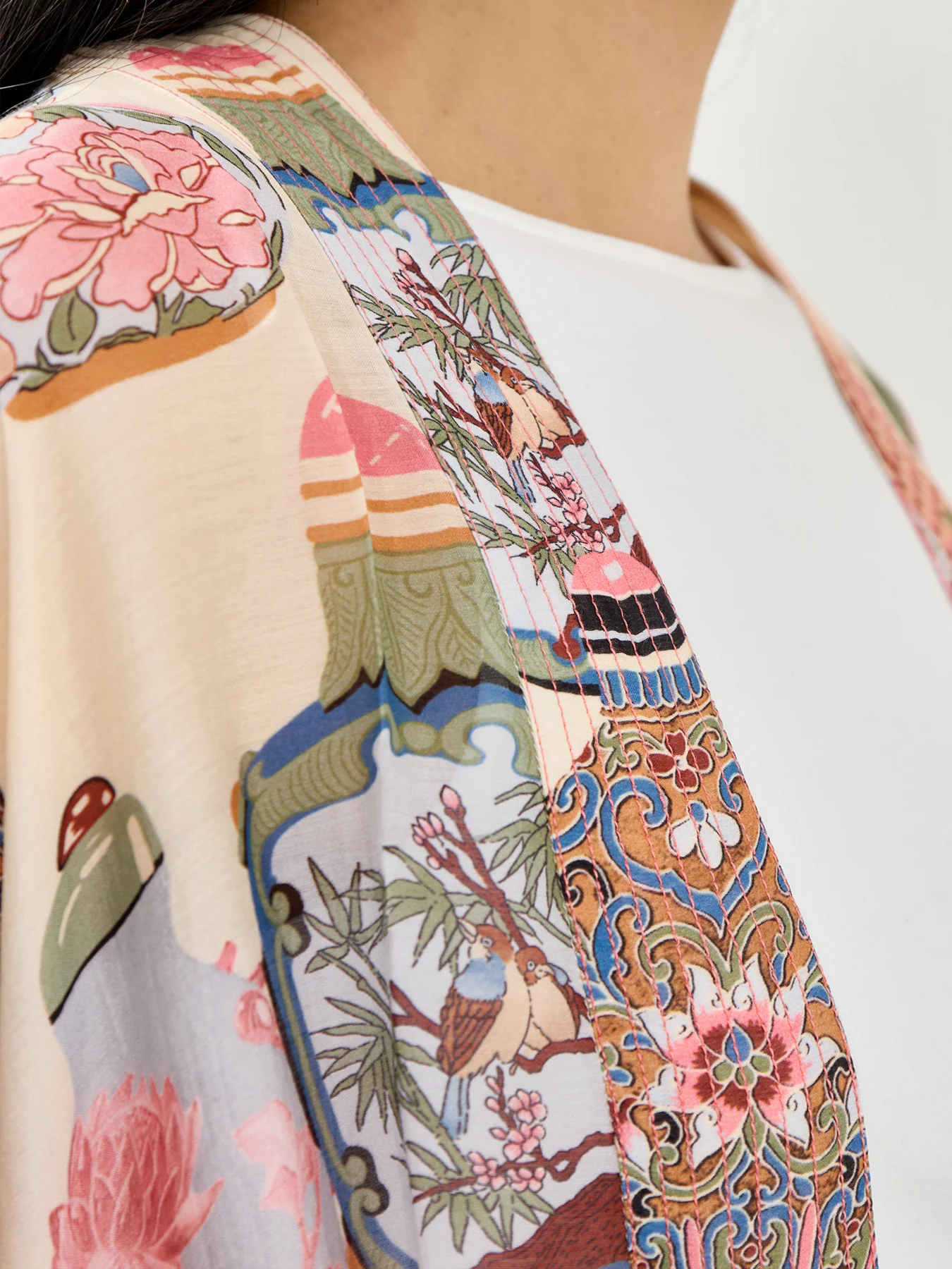 Perfume Bottles Blush Short Kimono Pink - Image 3
