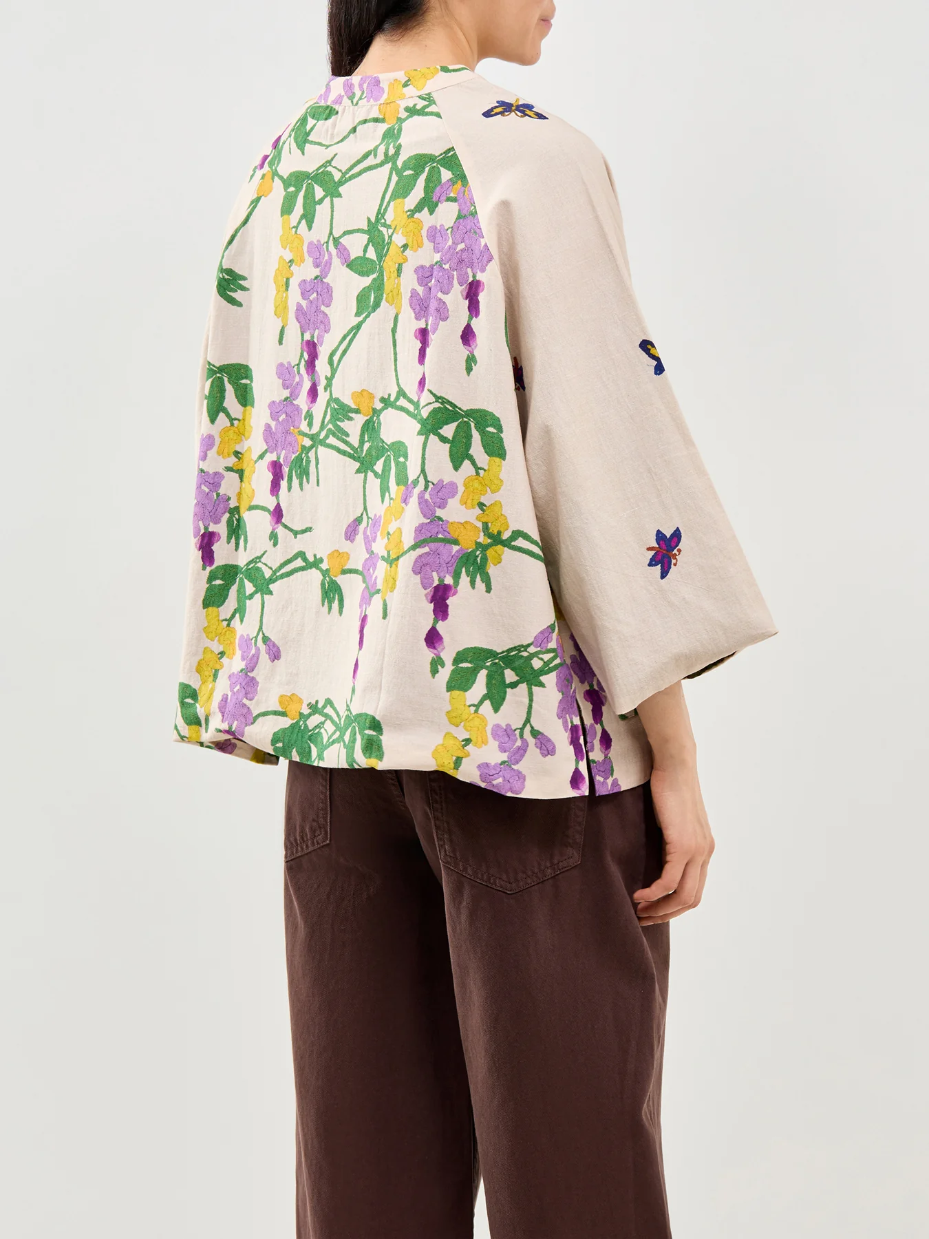 Wisteria Print Shirt Lilac - Image 5