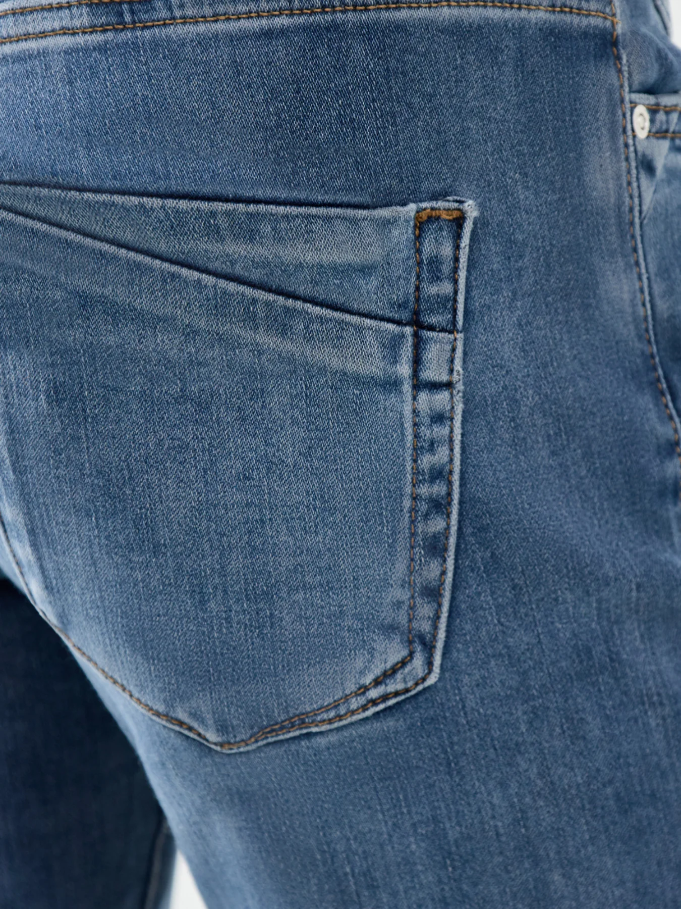 Blush Icon Coin Mid Waist Flare Jeans 32 Inch Blue Black - Image 3