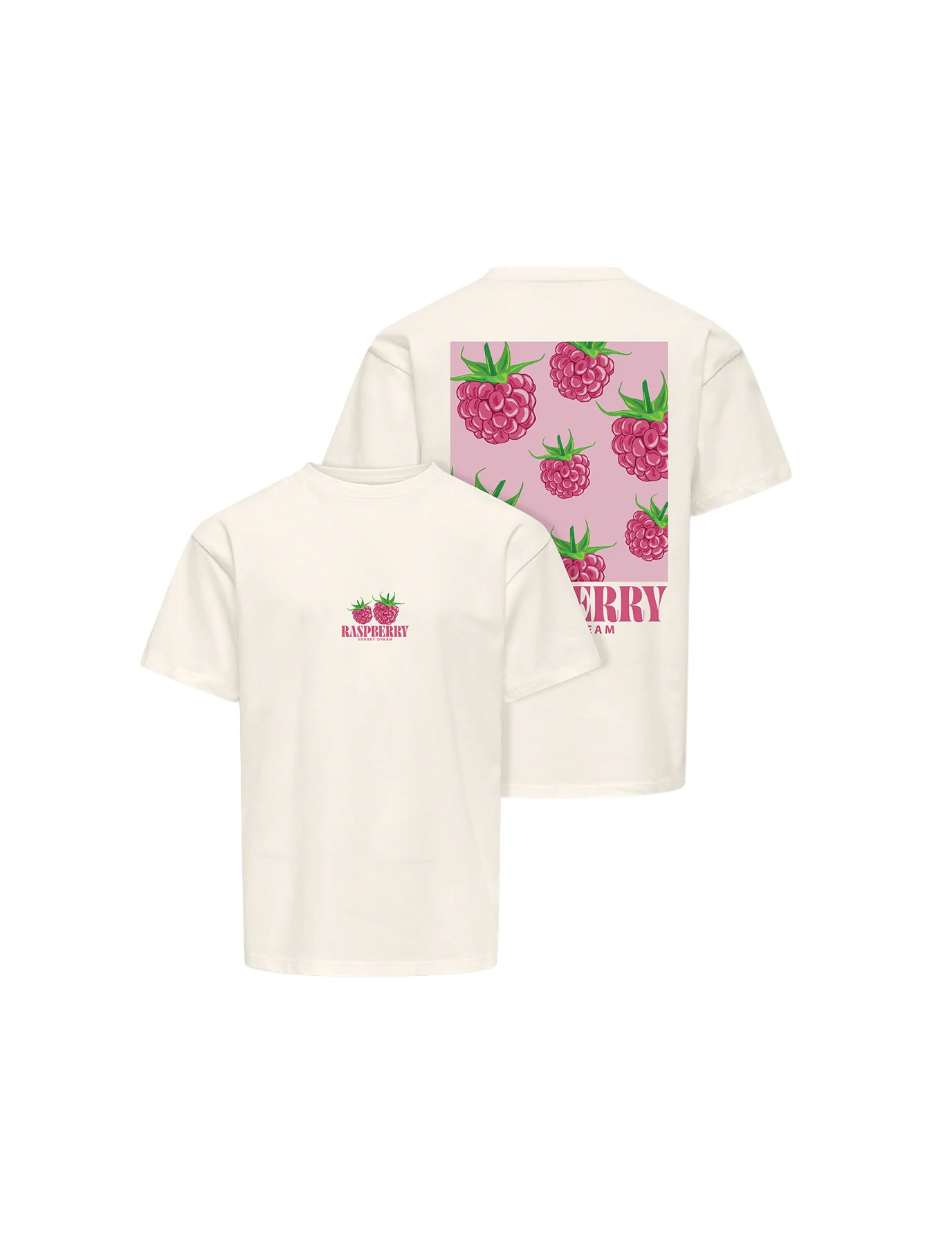 Kids’ Carina Printed Short Sleeve Top White - Image 3