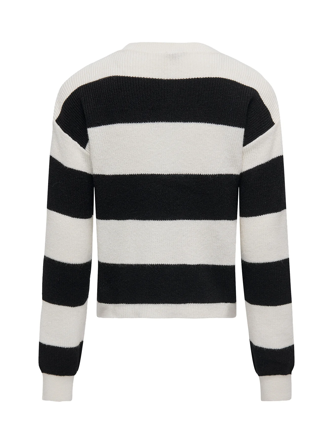 Kids’ Franca Stripe Long Sleeve Knit Top White - Image 3