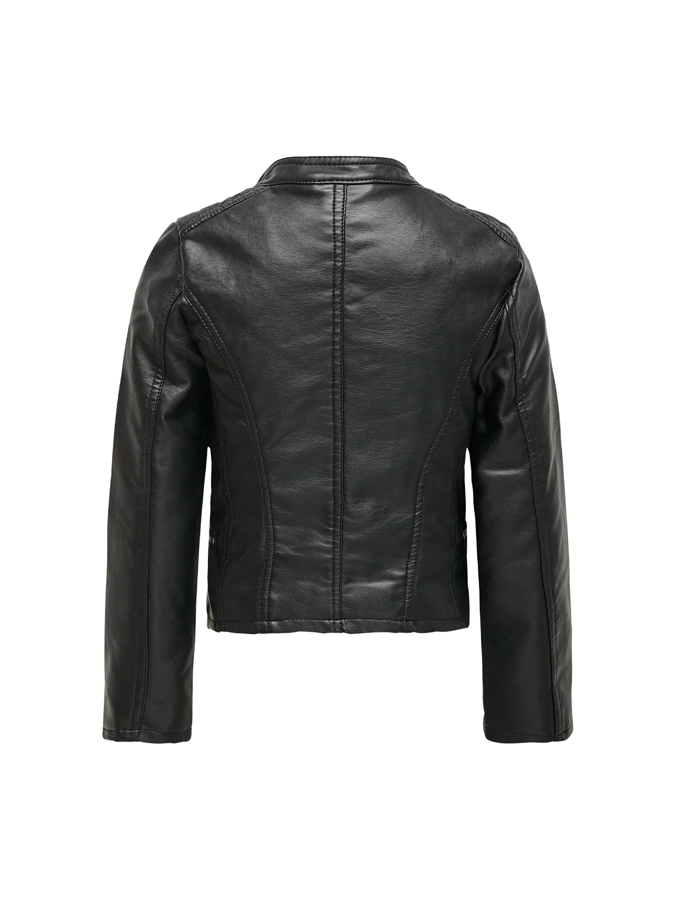 Kids’ Freya Faux Leather Biker Jacket Black - Image 2