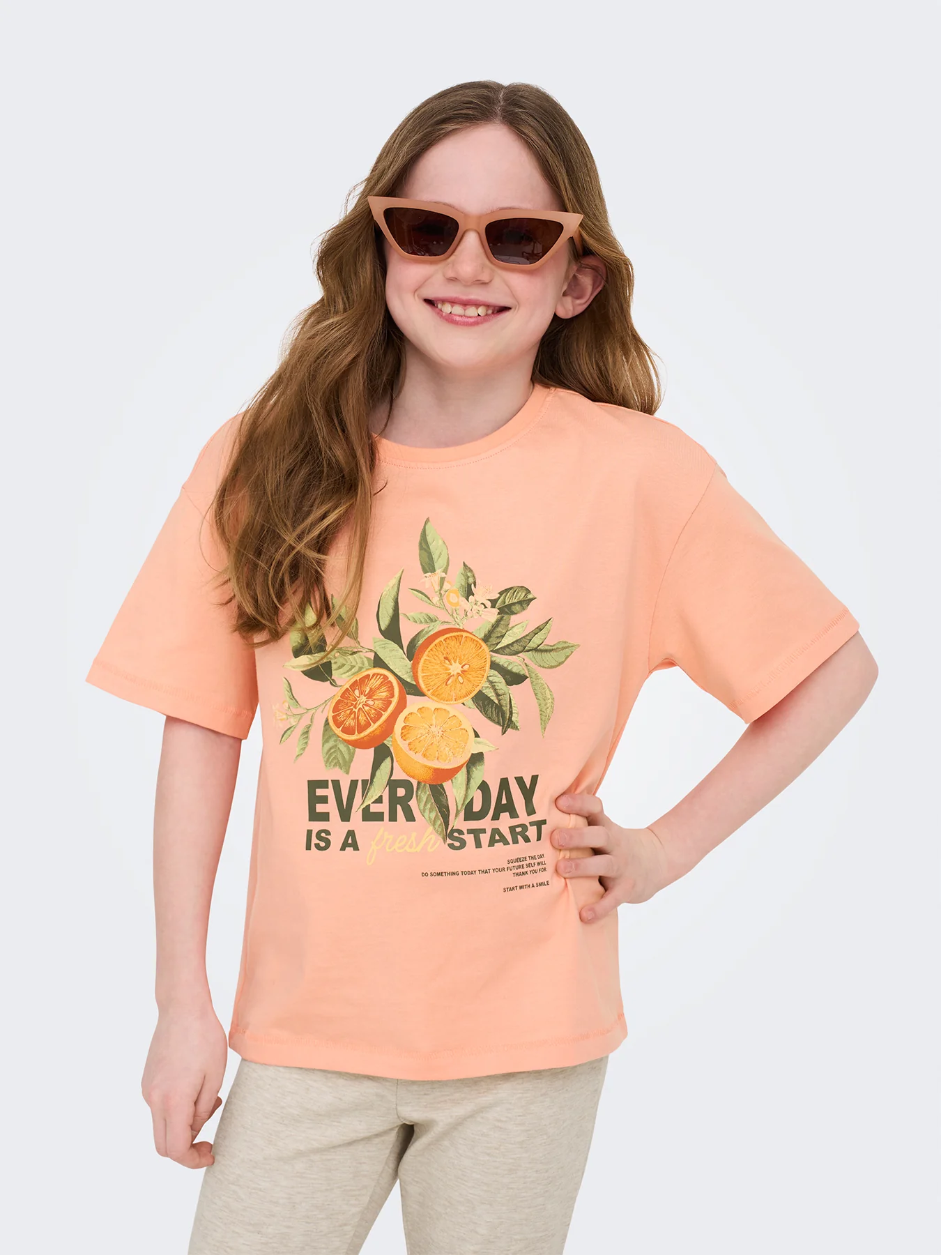 Kids' Loose Organic Cotton T Shirt Pink - Image 2