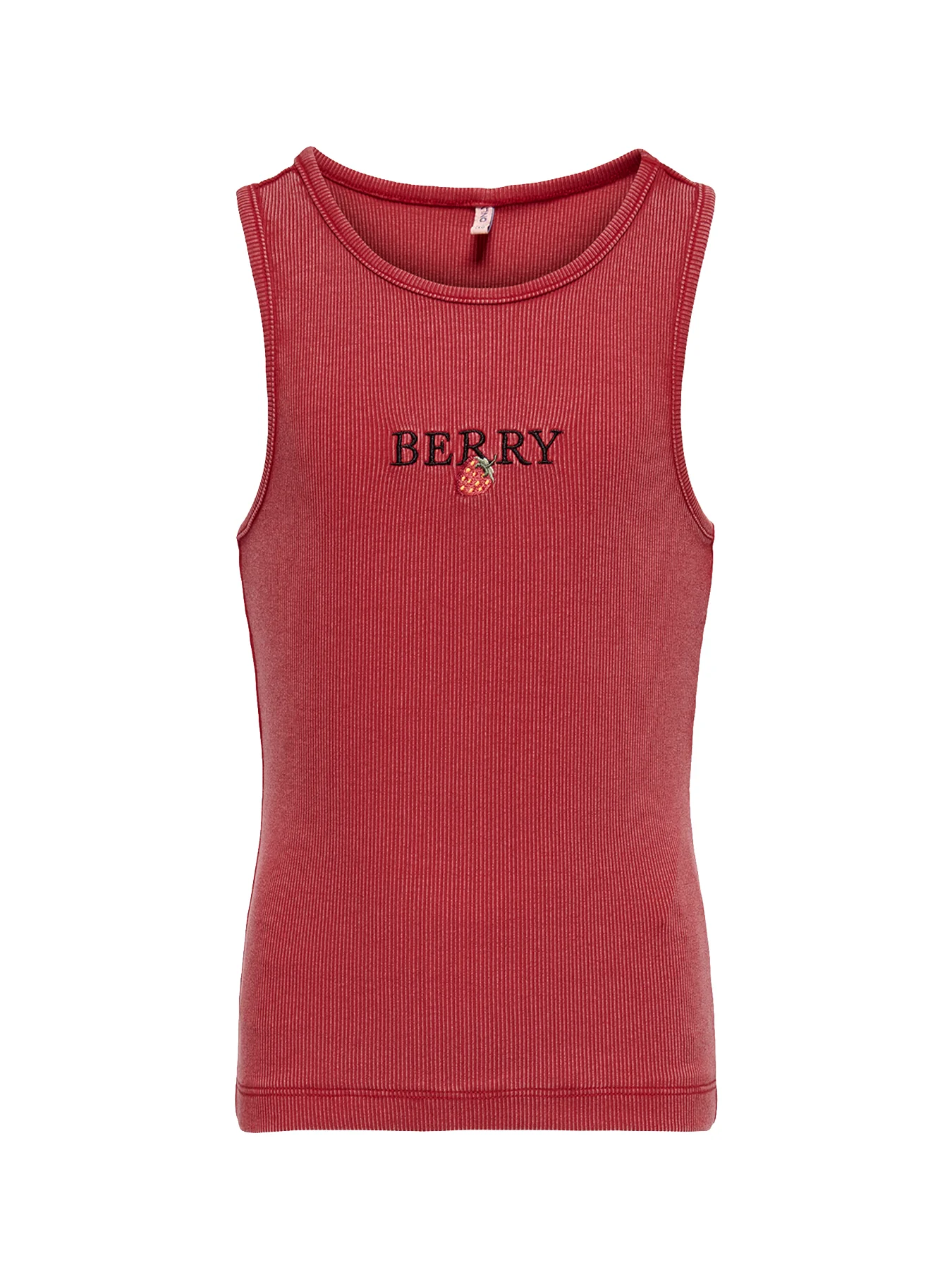 Kids' Embroidered Tank Top Red