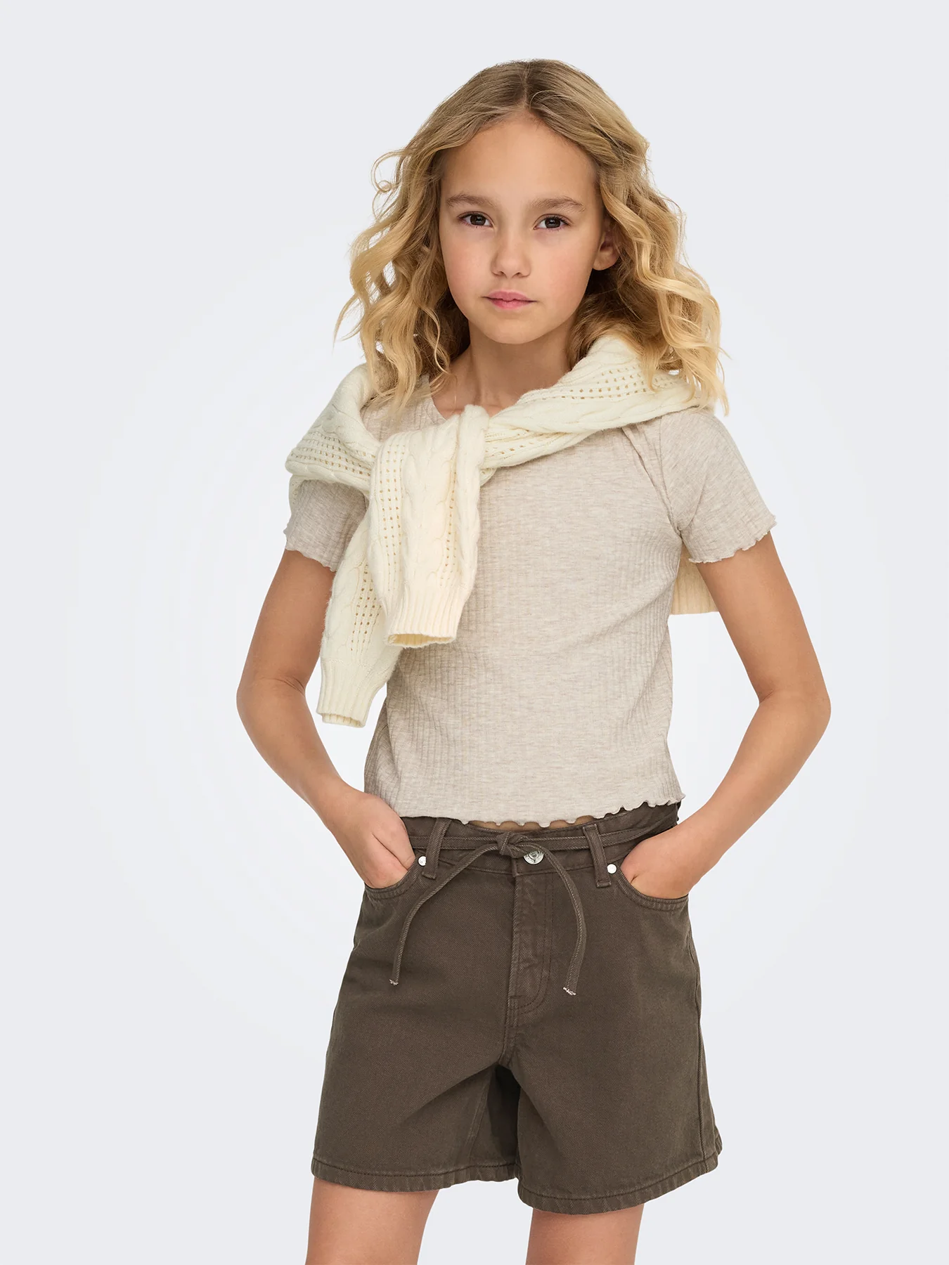 Kids' Knitted Top Ecru - Image 4