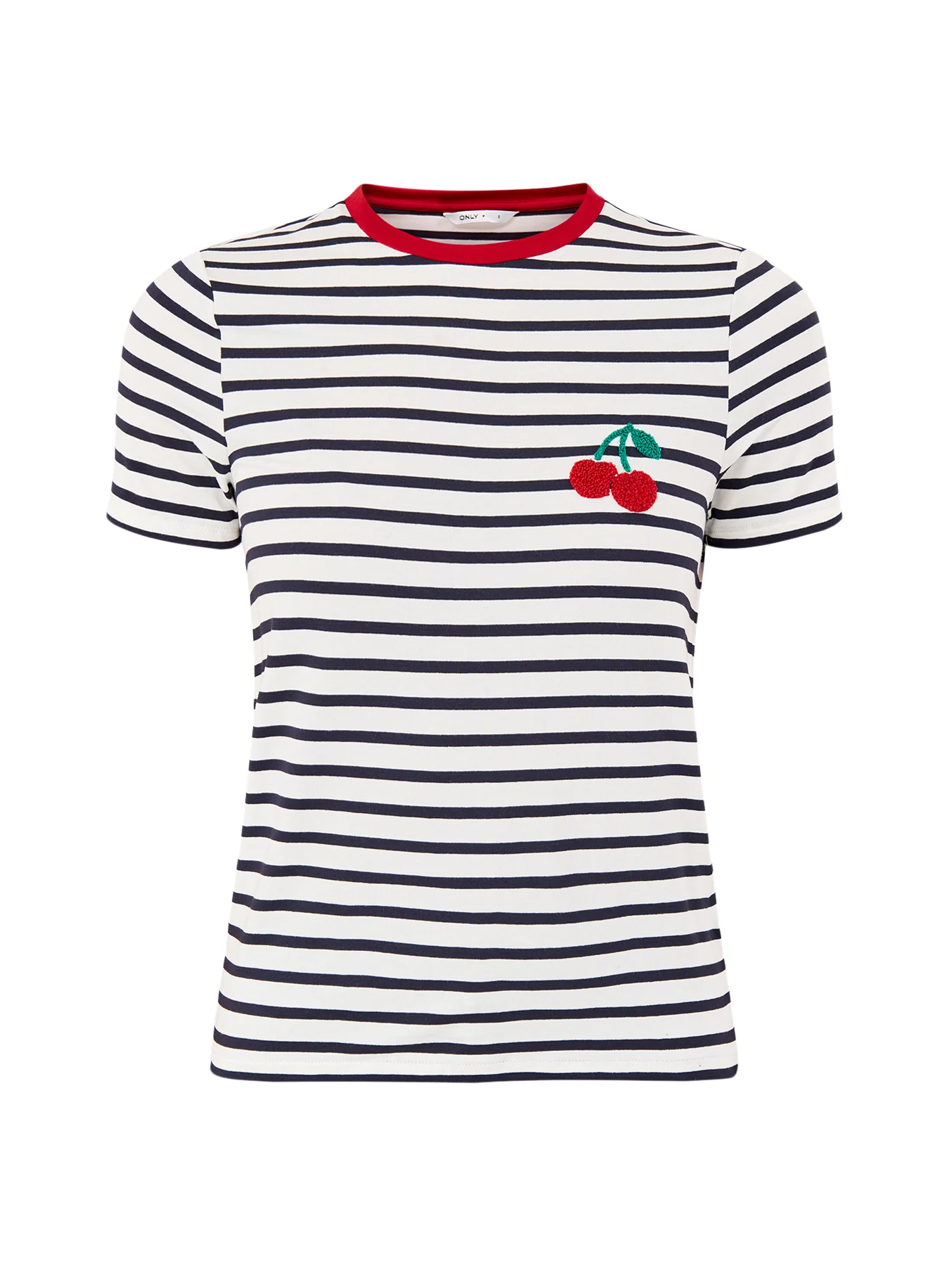 Heart Print Short Sleeve T Shirt White