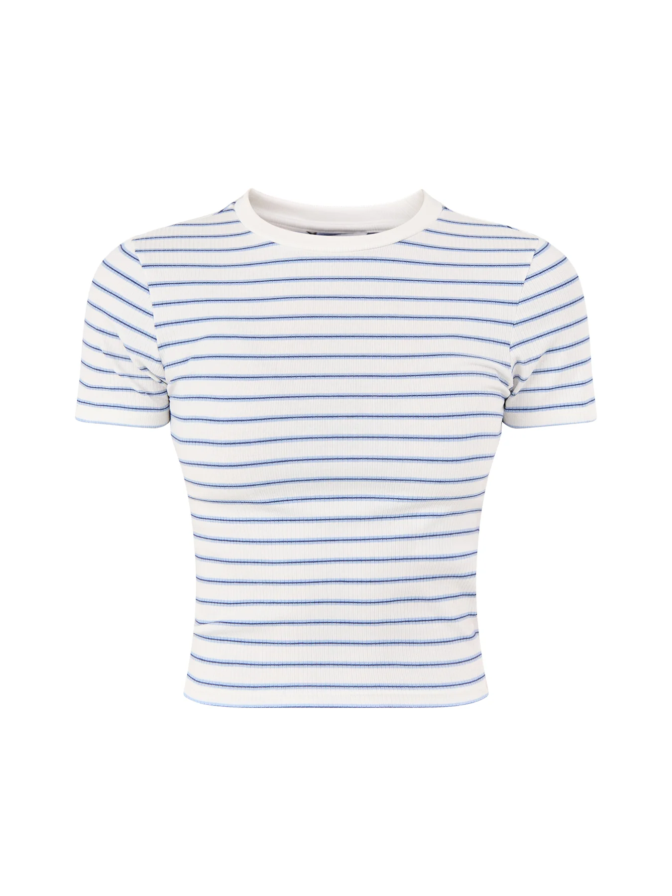 Stripe Short Sleeve T Shirt Blue