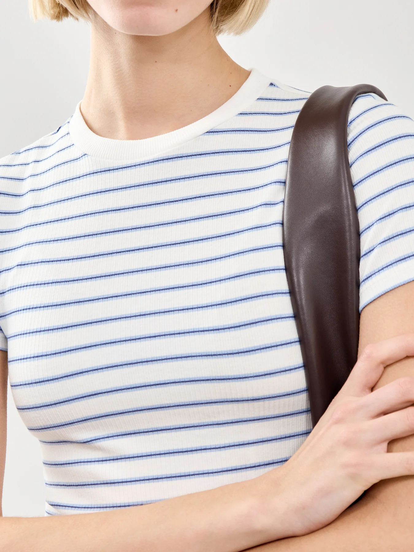 Stripe Short Sleeve T Shirt Blue - Image 3
