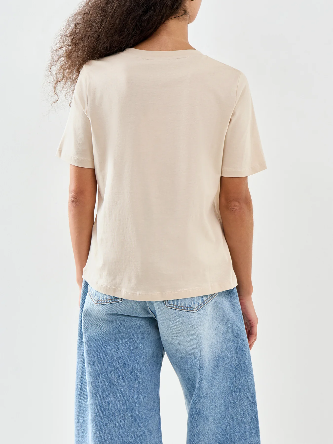Short Sleeve T Shirt Beige - Image 5
