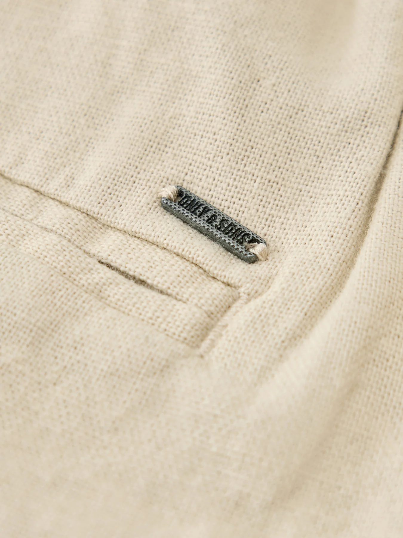 Bob Cotton Linen Loose Trousers Beige - Image 3