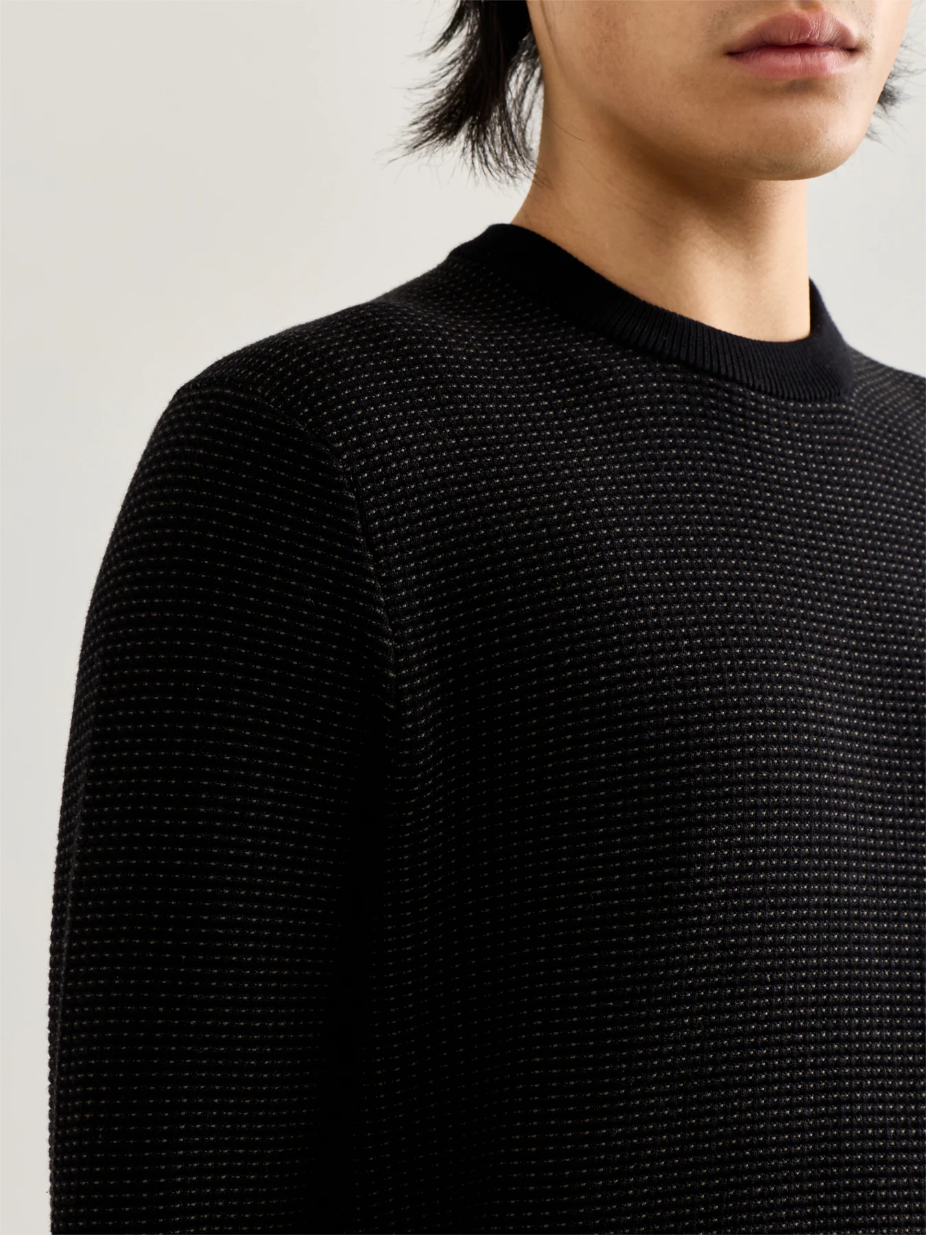 Onsdave Regular Long Sleeve Crew Neck Knit Black - Image 3