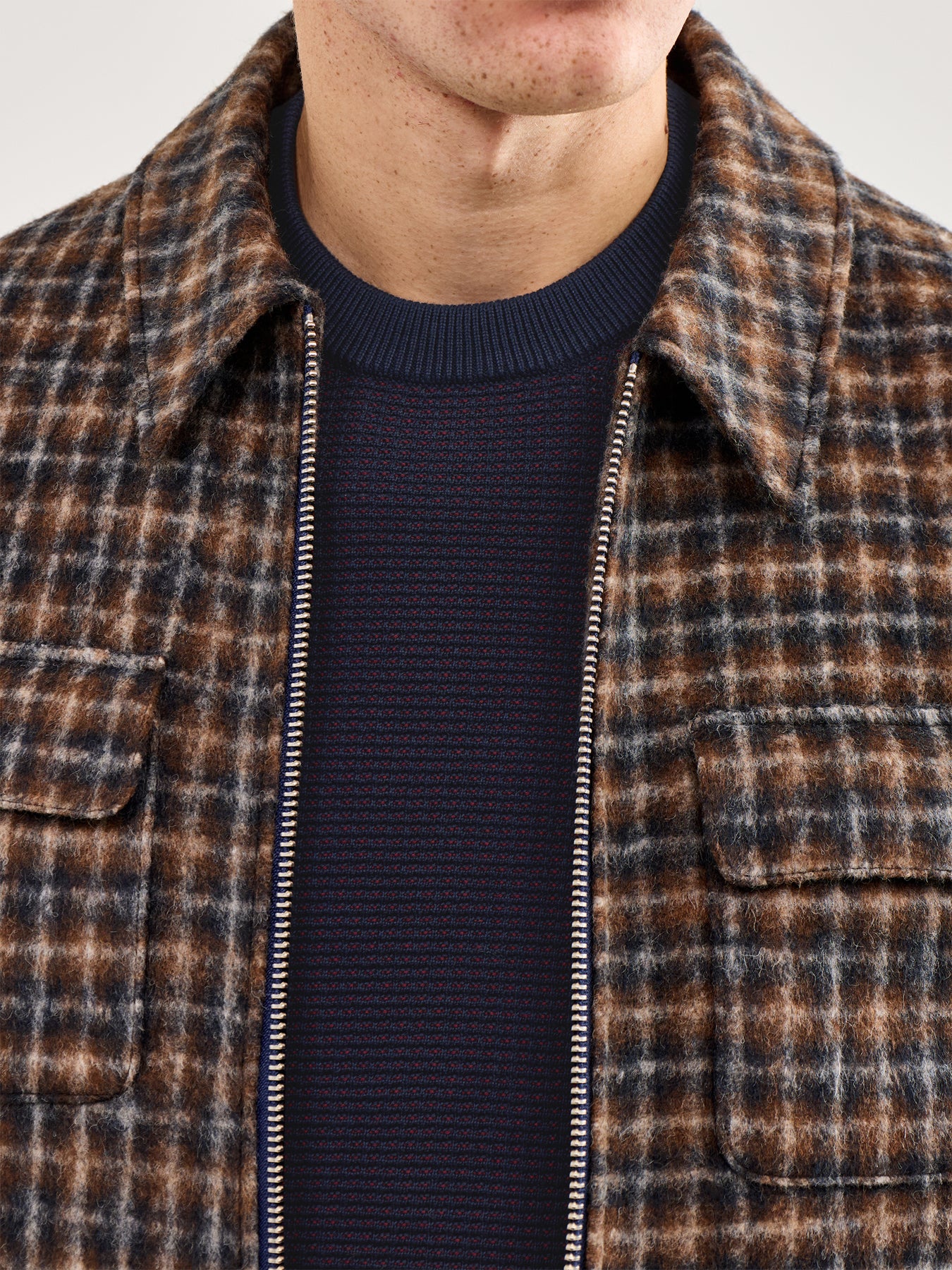 Onsdave Regular Long Sleeve Crew Neck Knit Blue - Image 3