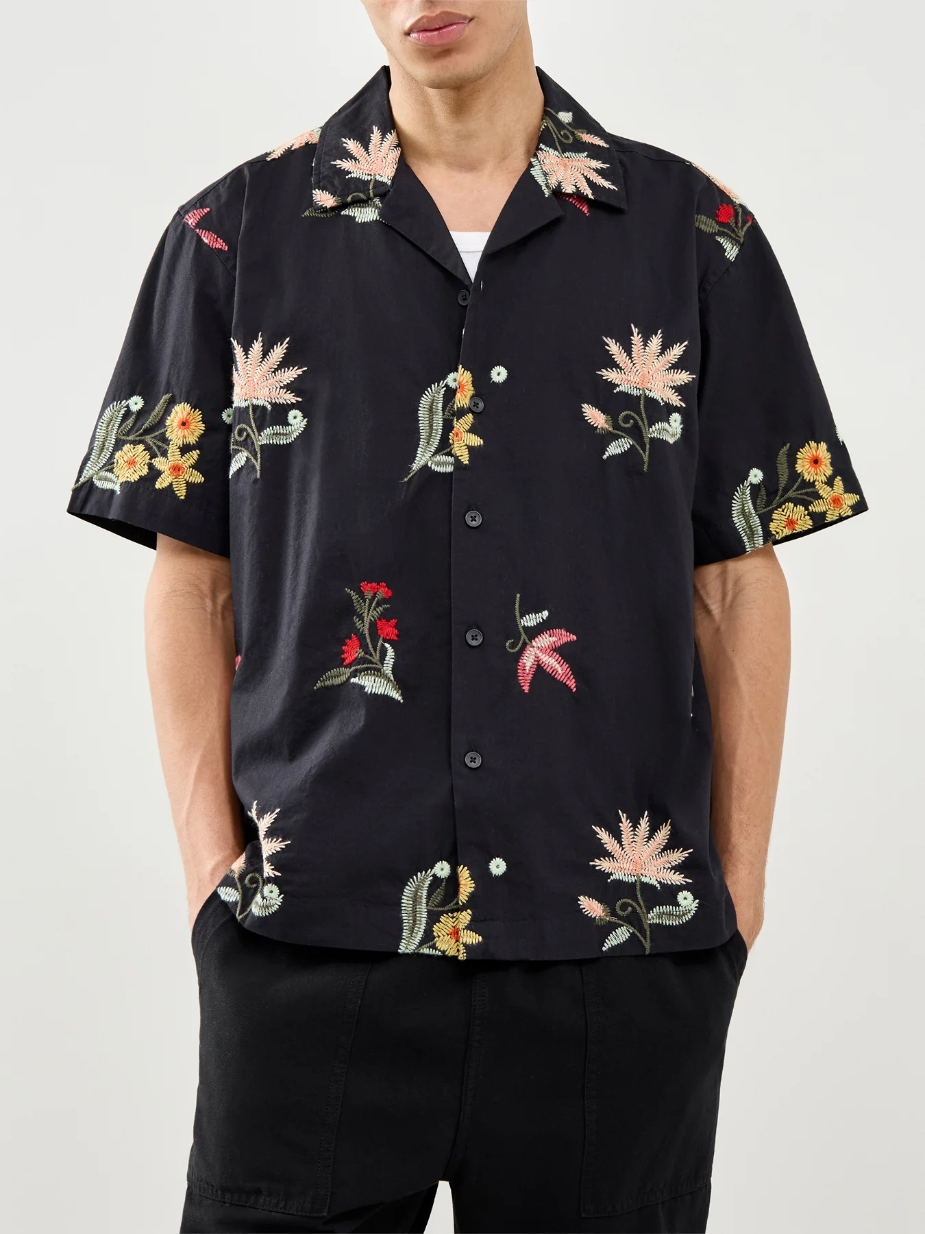 Edward Relaxed Short Sleeve Shirt Black - Image 4