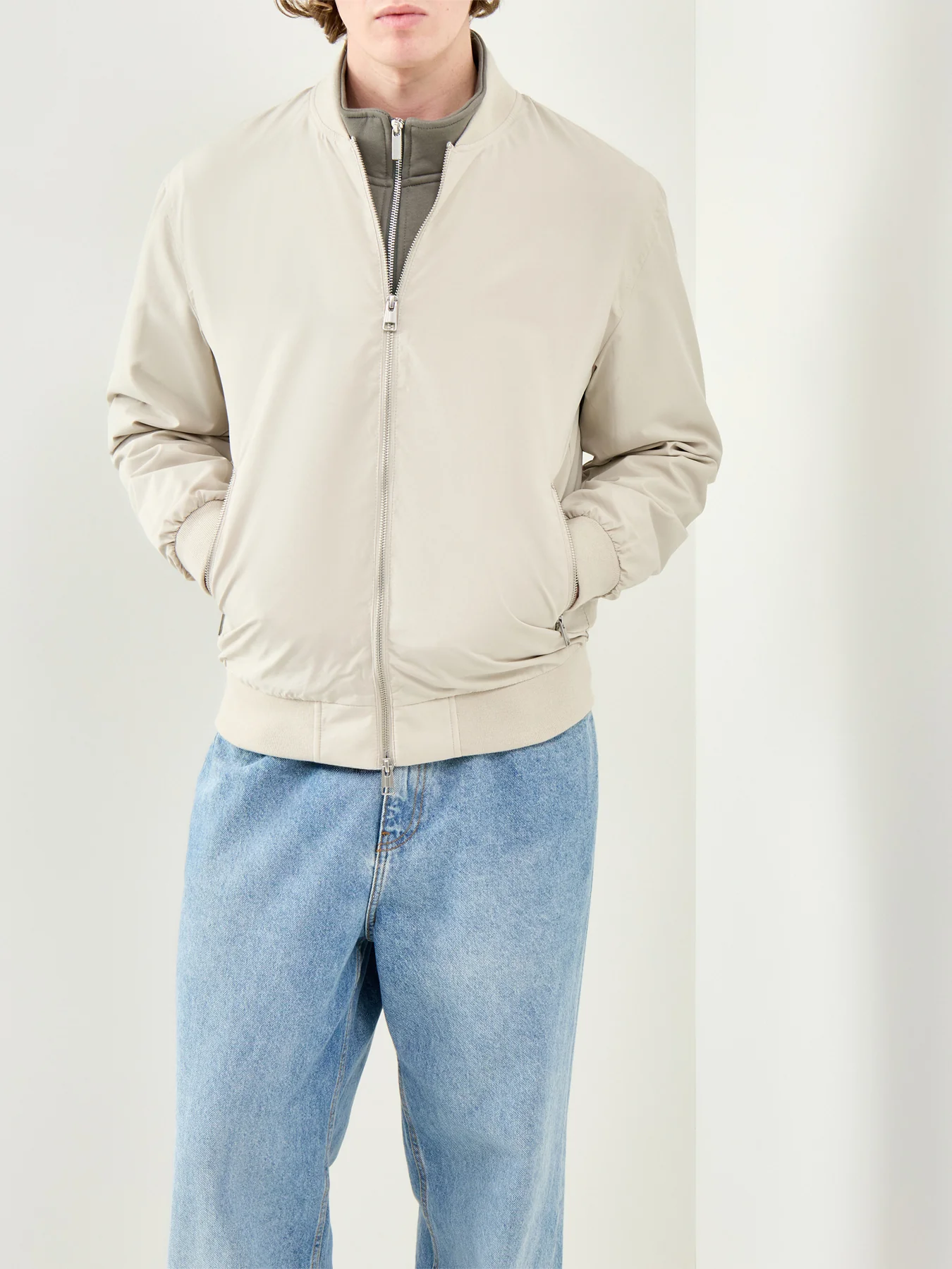 Lando Bomber Jacket Beige - Image 4