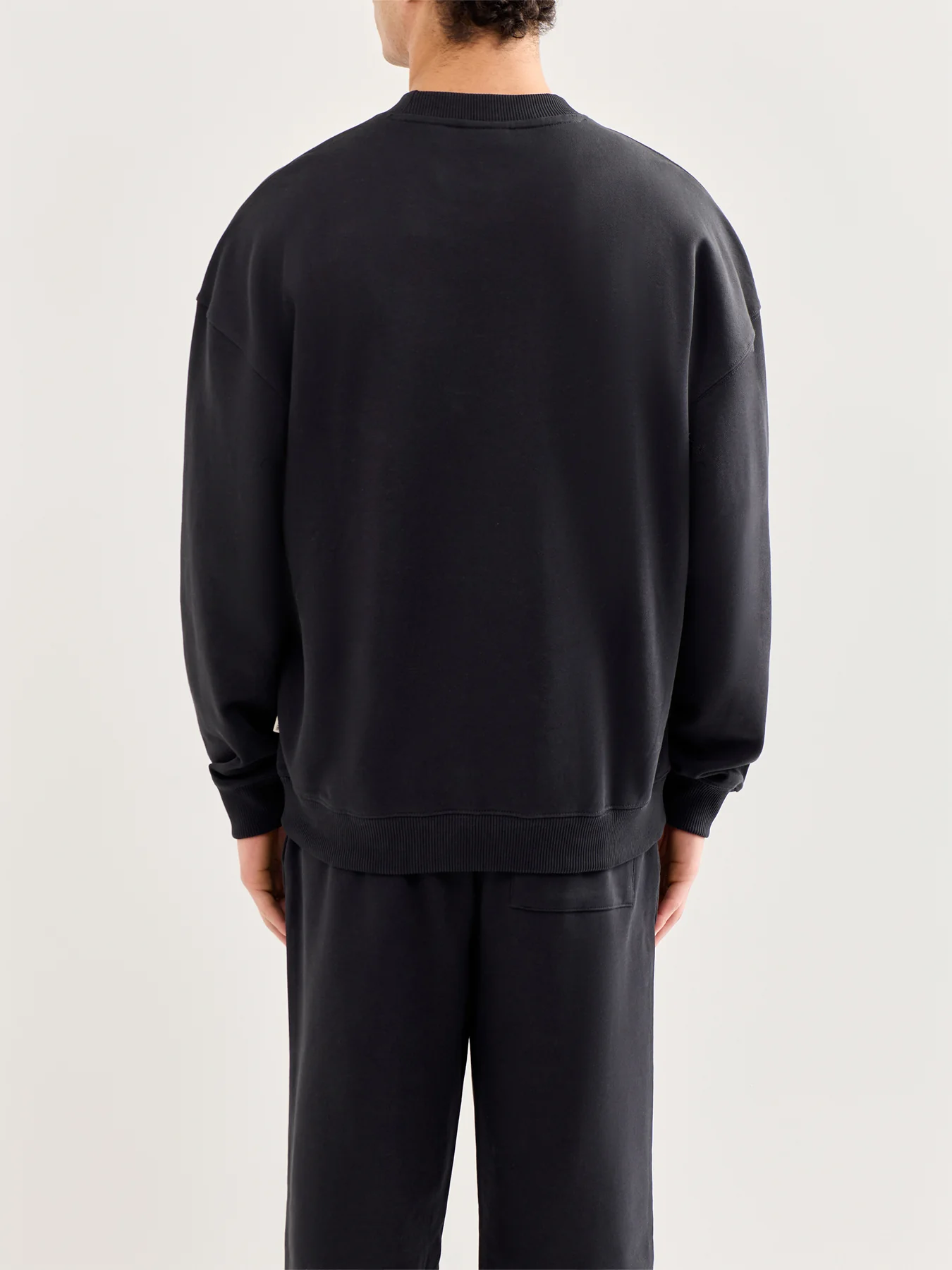 Lucas Oversized Long Sleeve Sweatshirt Black - Image 5