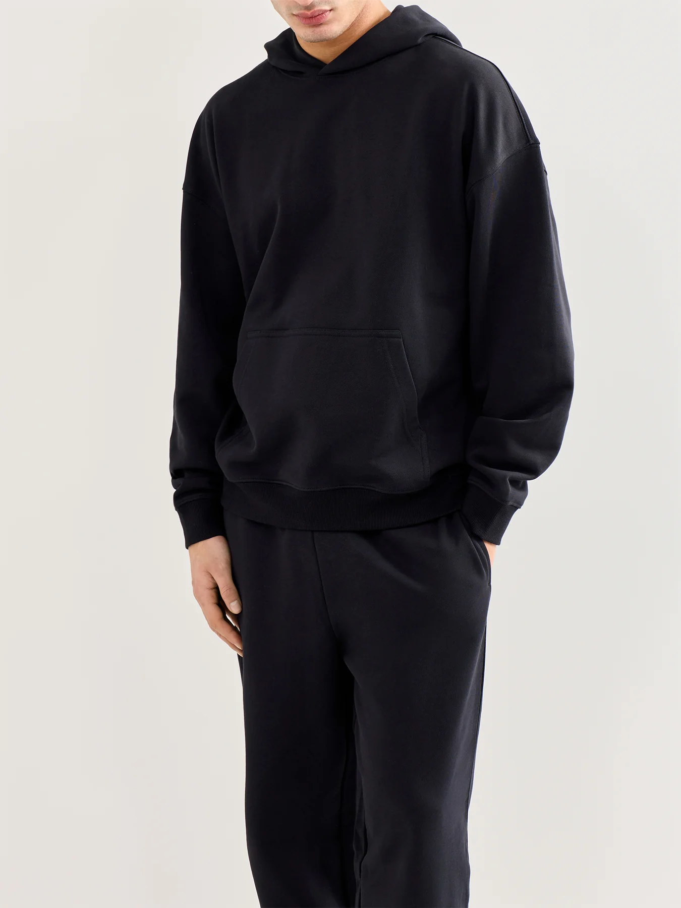 Lucas Oversized Long Sleeve Hoodie Black - Image 4