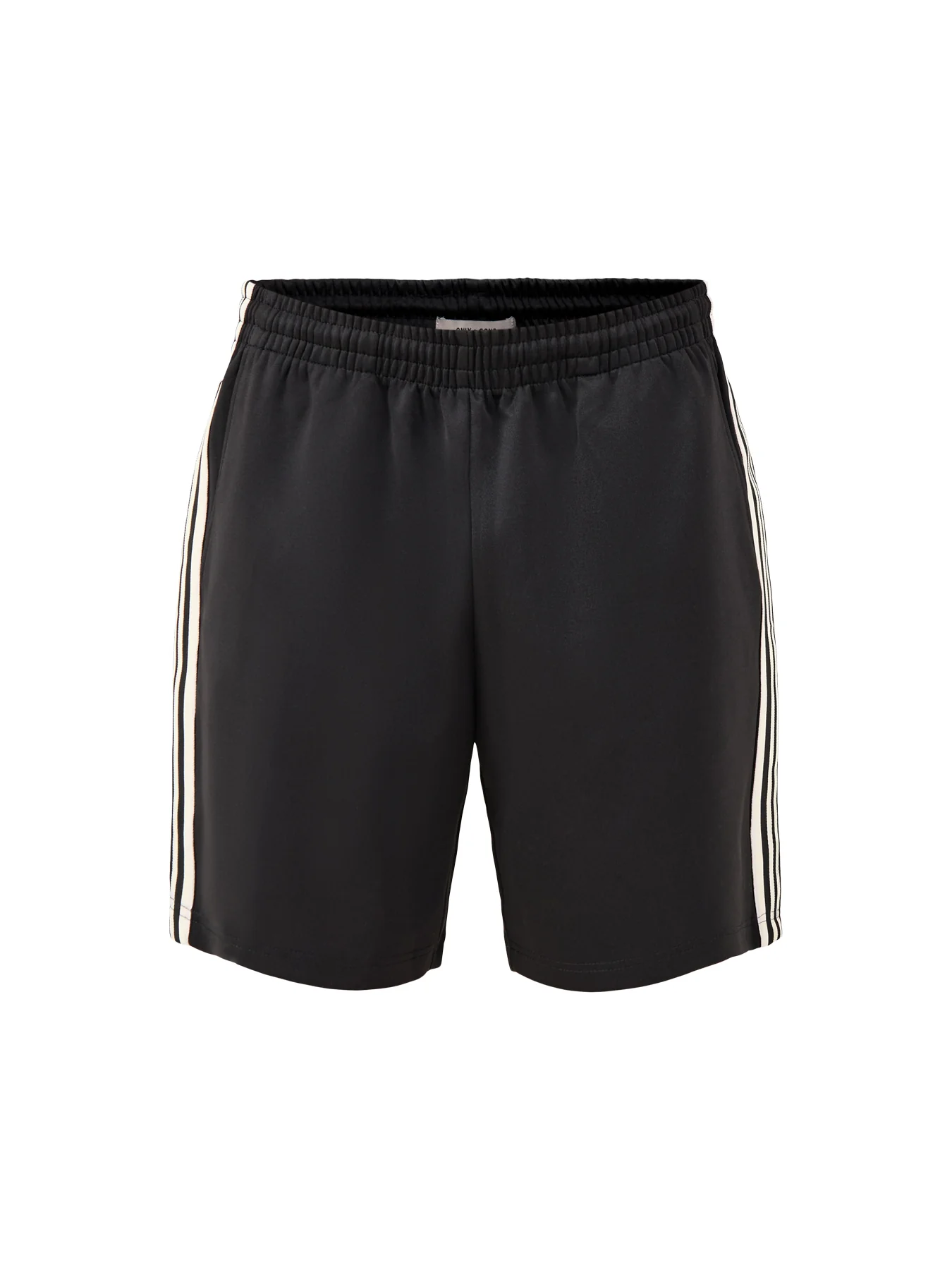 Relaxed Track Sweatshorts Black