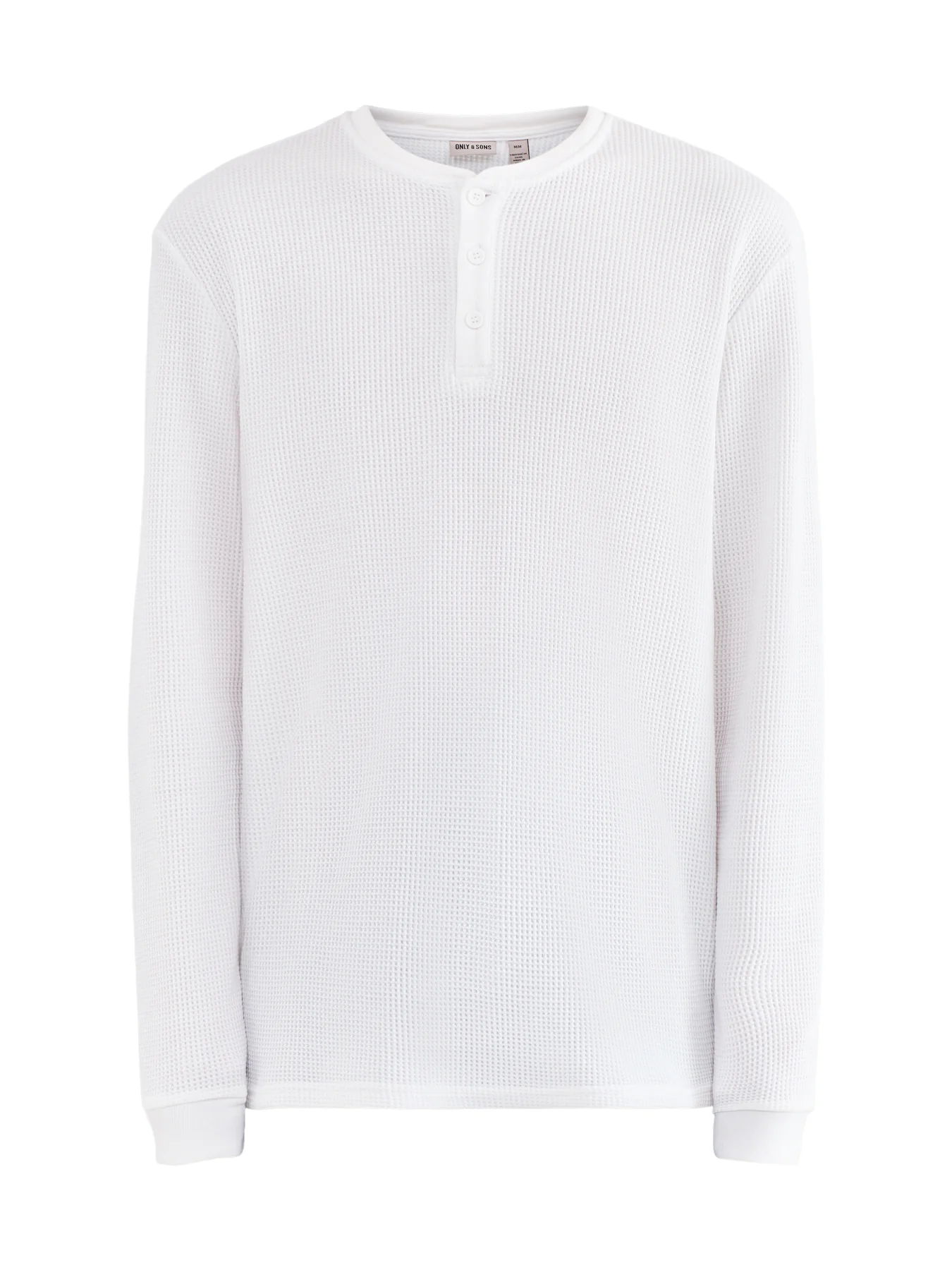 Stobie Long Sleeve Henley T-Shirt White