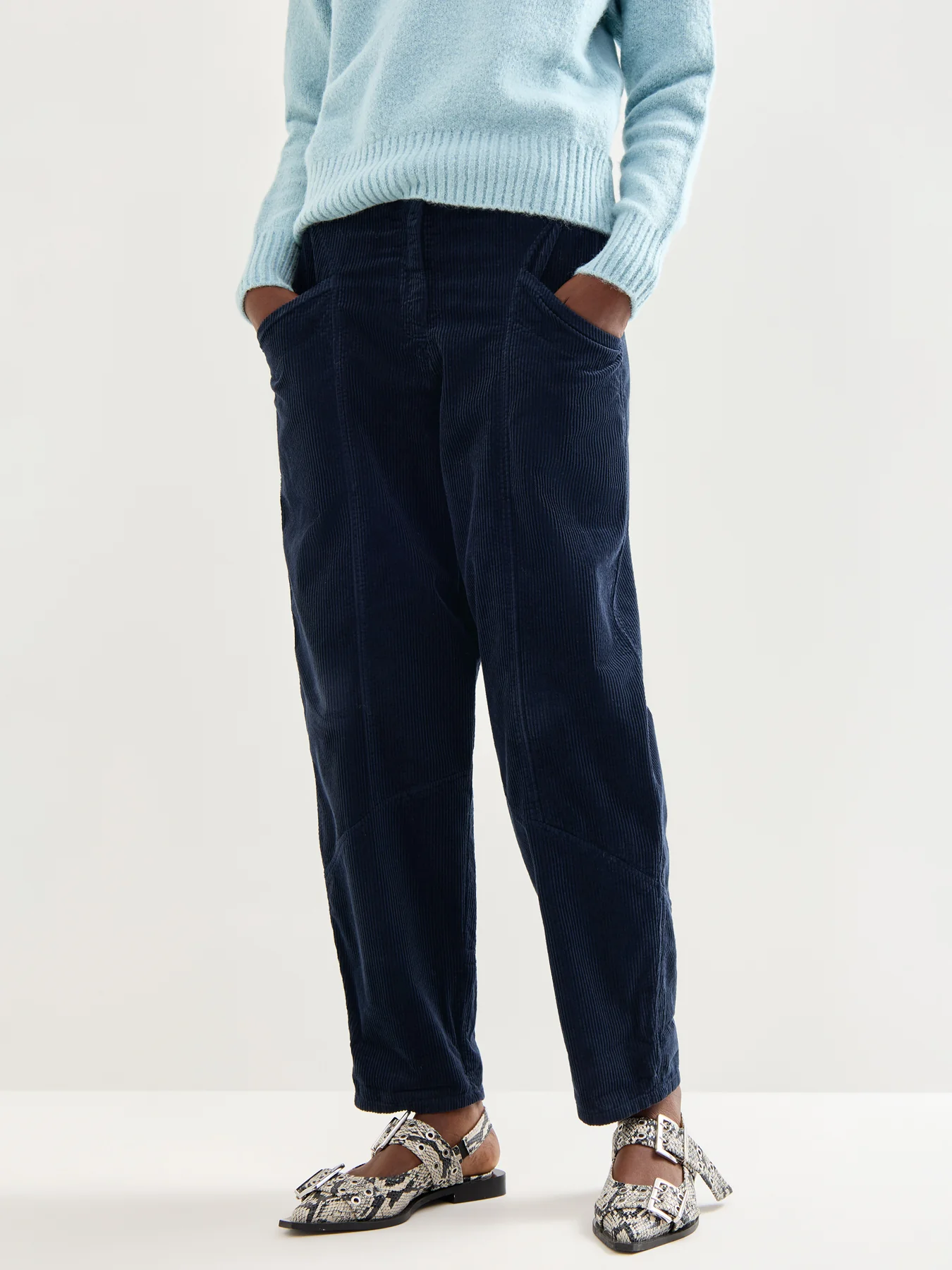 Hose 523 Cotton Trouser Navy - Image 4