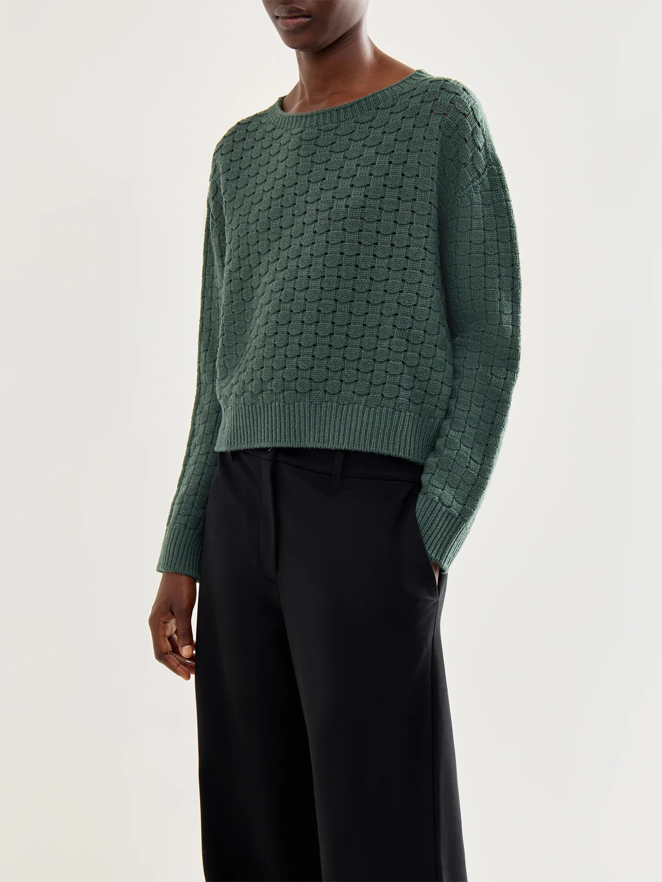 Pullover 525 Cotton Long Sleeves Green - Image 4