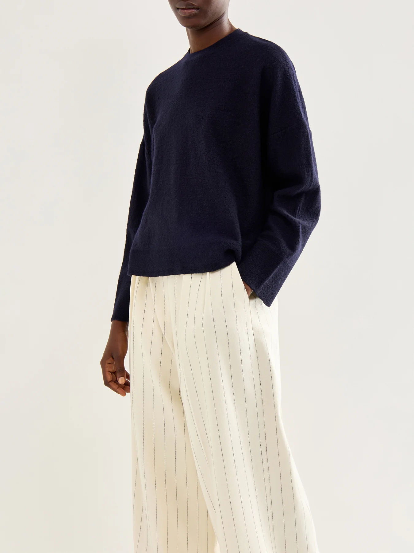 Pullover 537 Cotton Long Sleeves Navy - Image 4