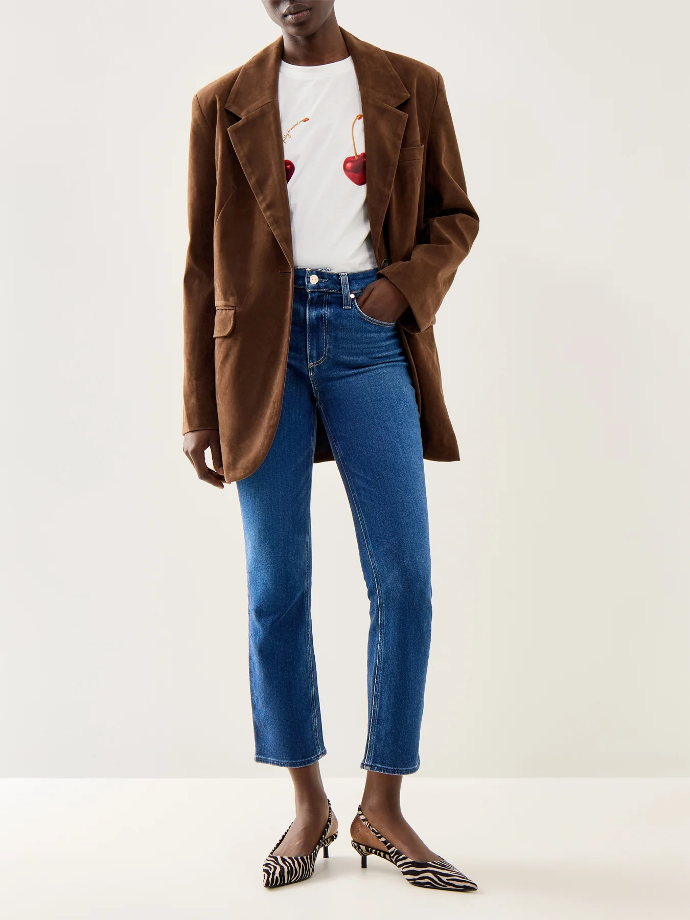 Cindy High Rise Straight Jean Blue - Image 2