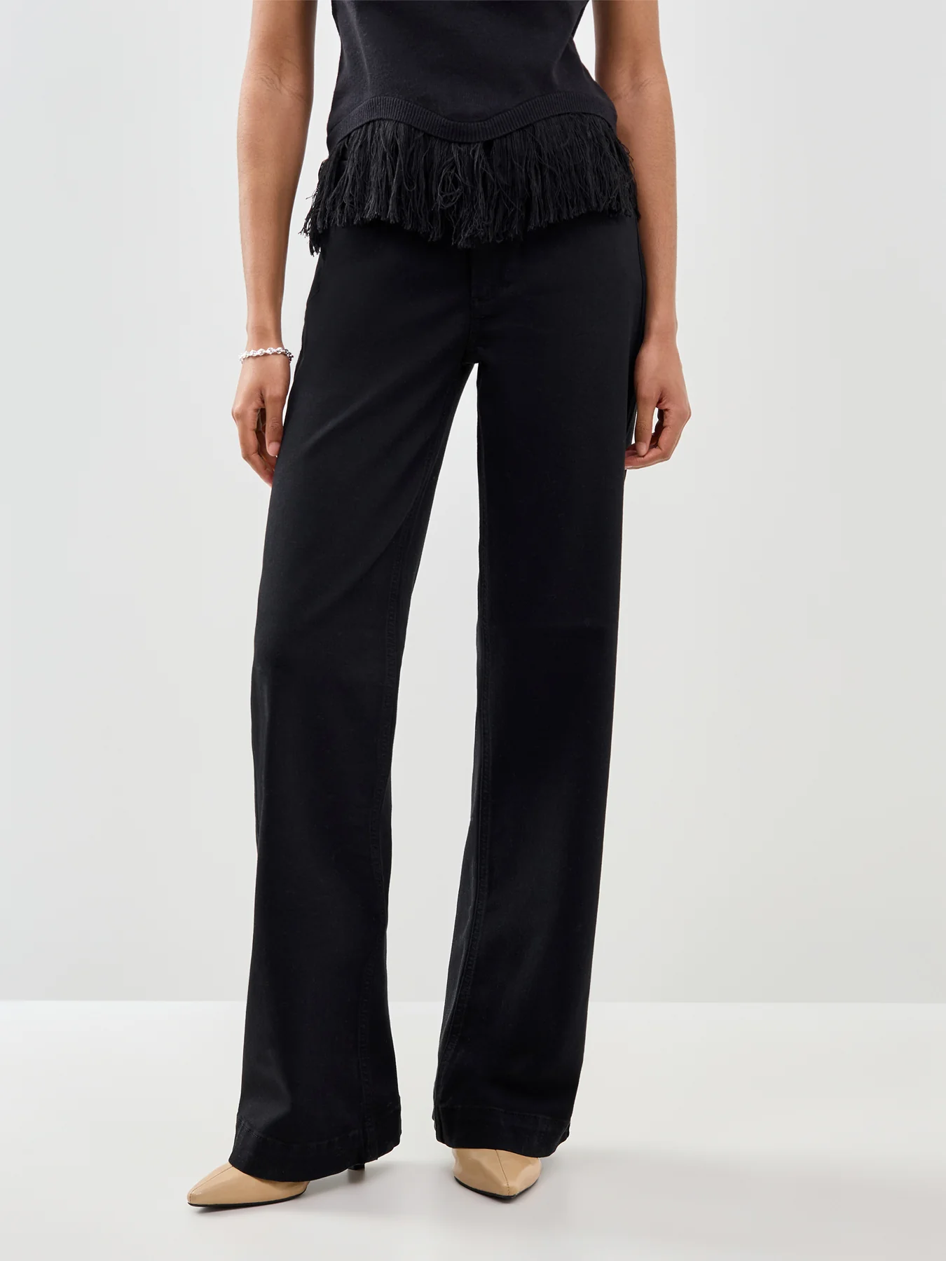 Leenah Wide Leg Trousers Black - Image 4