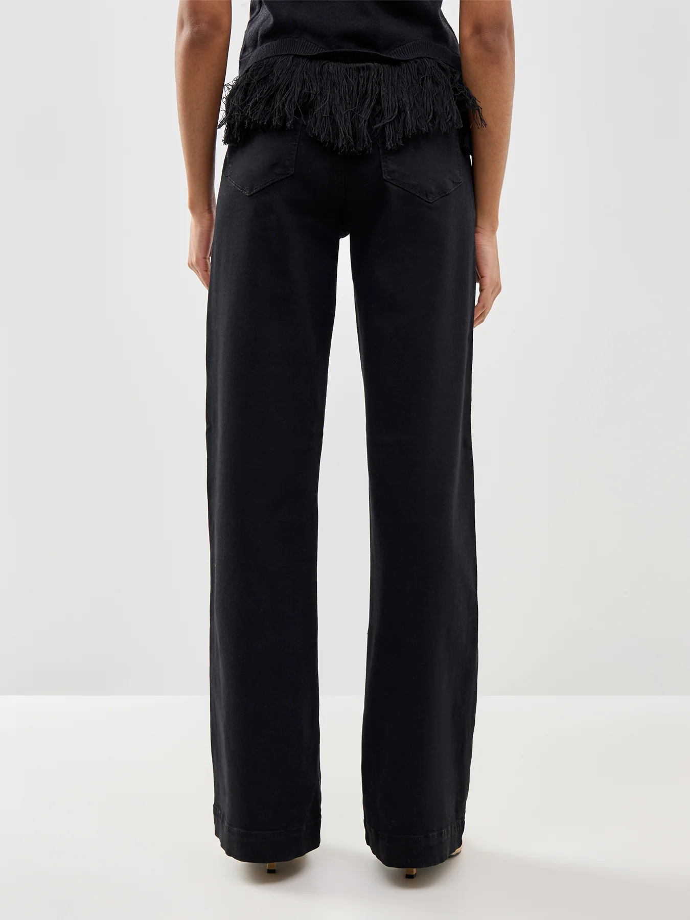 Leenah Wide Leg Trousers Black - Image 5