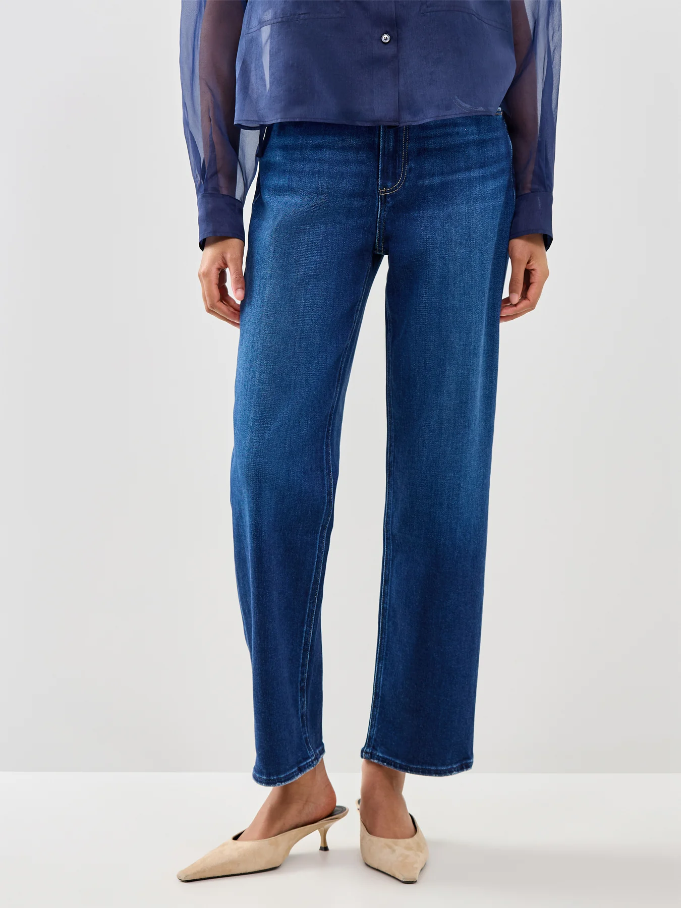 Mason Straight Ankle Jeans Blue - Image 4