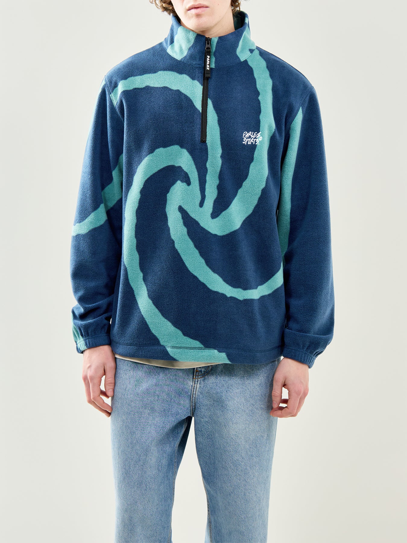 Chevy 1/4 Zip Fleece Blue - Image 4
