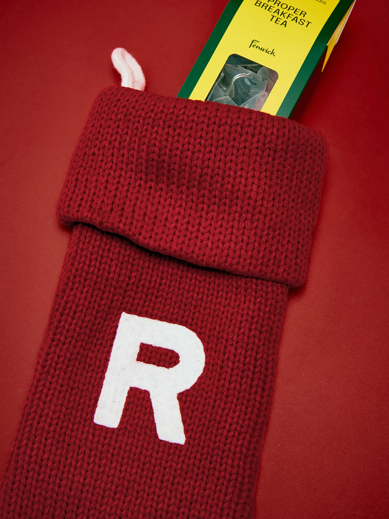 Alphabet Velvet Christmas Stocking R - Image 2
