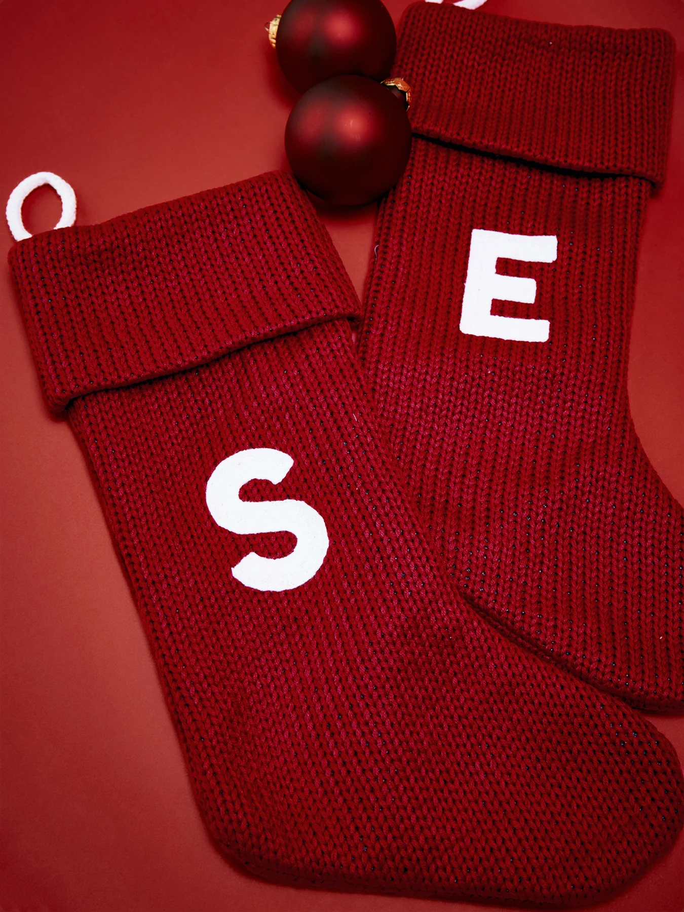 Alphabet Velvet Christmas Stocking S - Image 2