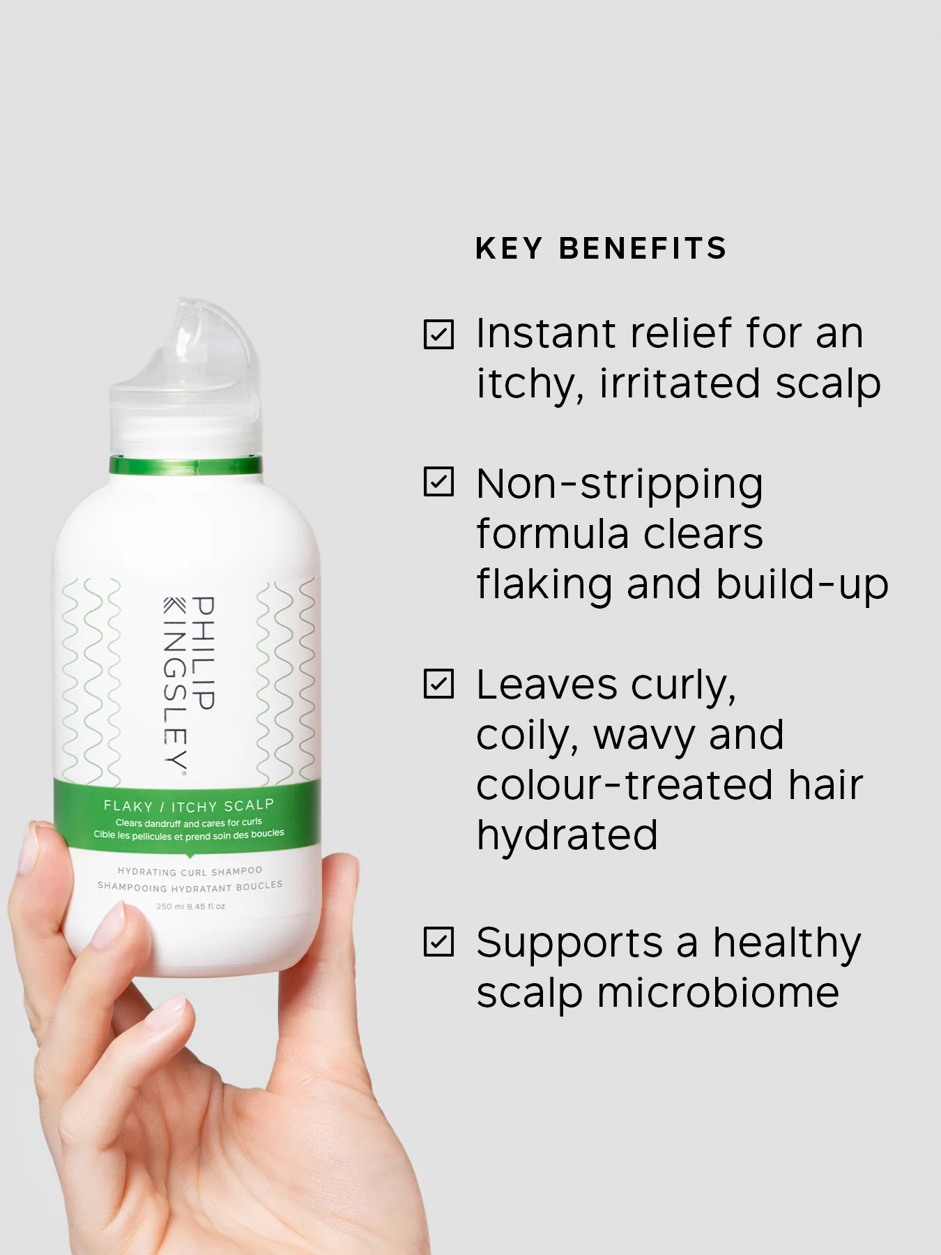 Flaky Itchy Scalp Anti-Dandruff Shampoo for Curly Hair 250ml - Image 3