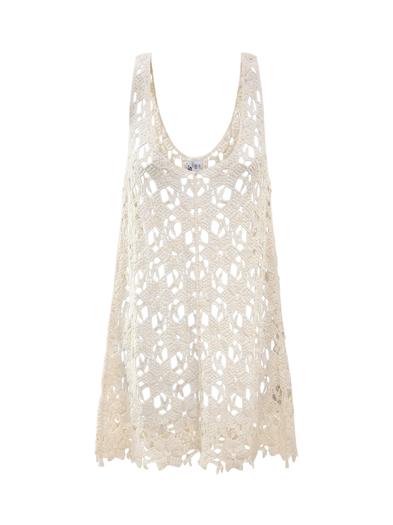 Lina Crochet Beach Dress Cream
