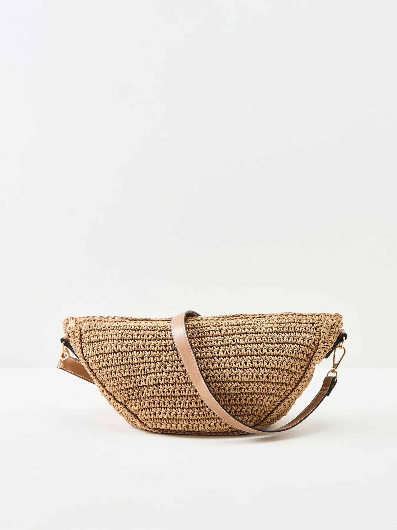 Summer Paper Straw Bum Bag Multi - Image 6