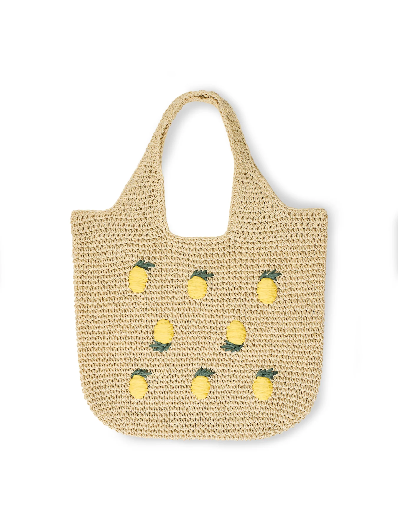 Pckelly Straw Shopper Tote Bag Beige