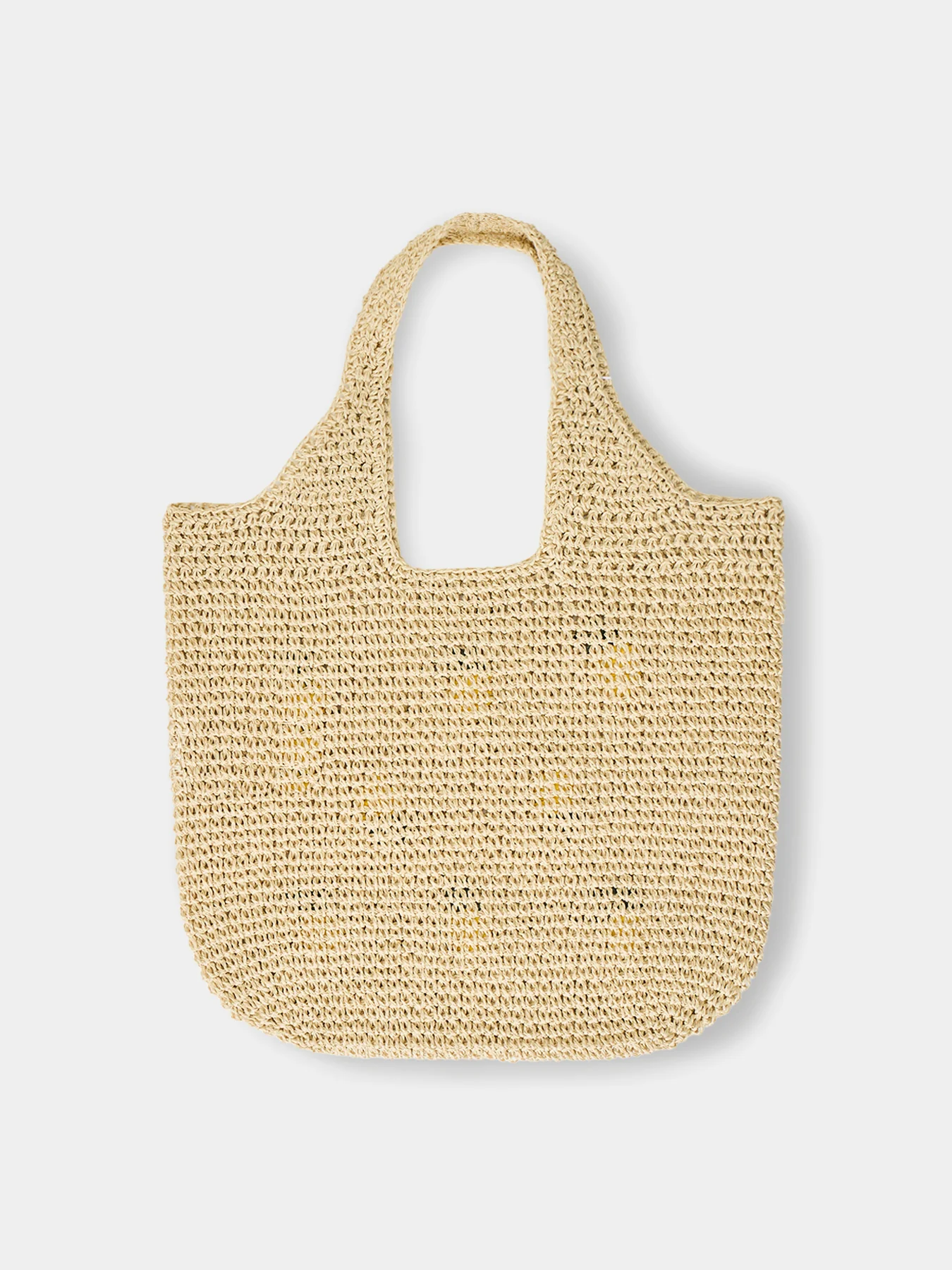 Pckelly Straw Shopper Tote Bag Beige - Image 3