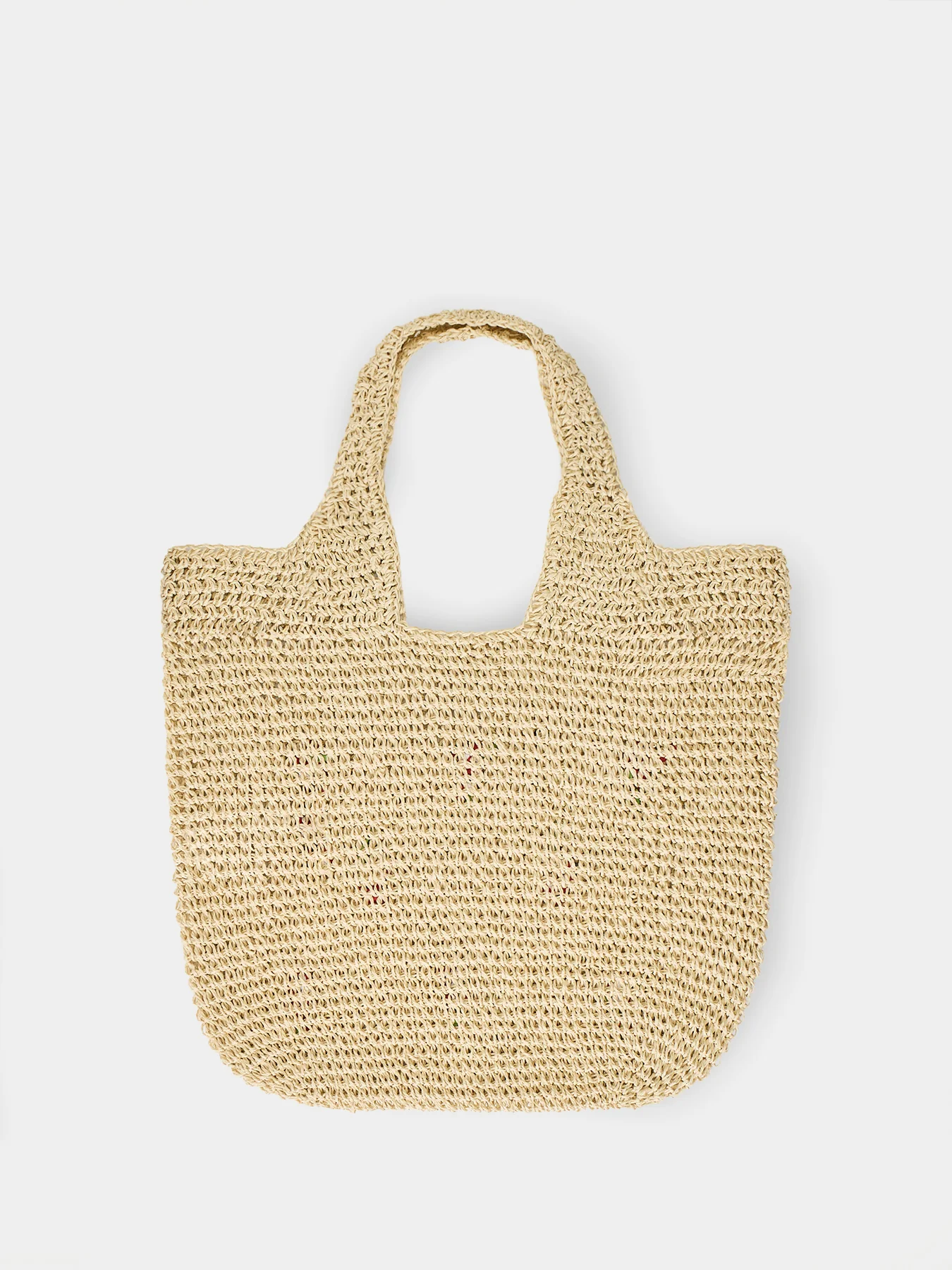 Pckelly Straw Shopper Tote Bag Beige - Image 3