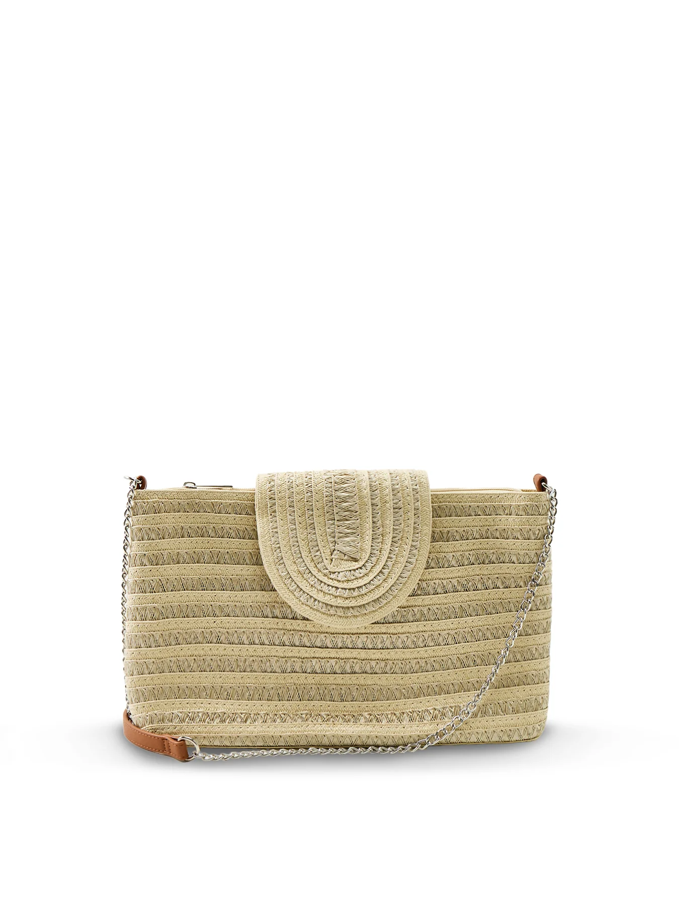 Pckonnie Straw Crossbody Bag Neutral