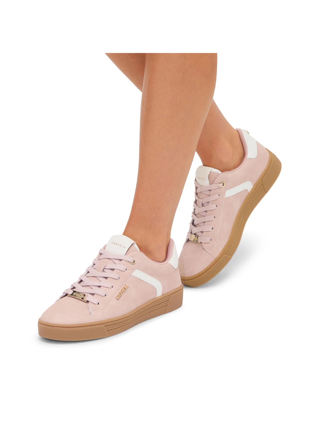 Daze Gum Flatform Trainers Pink - Image 5