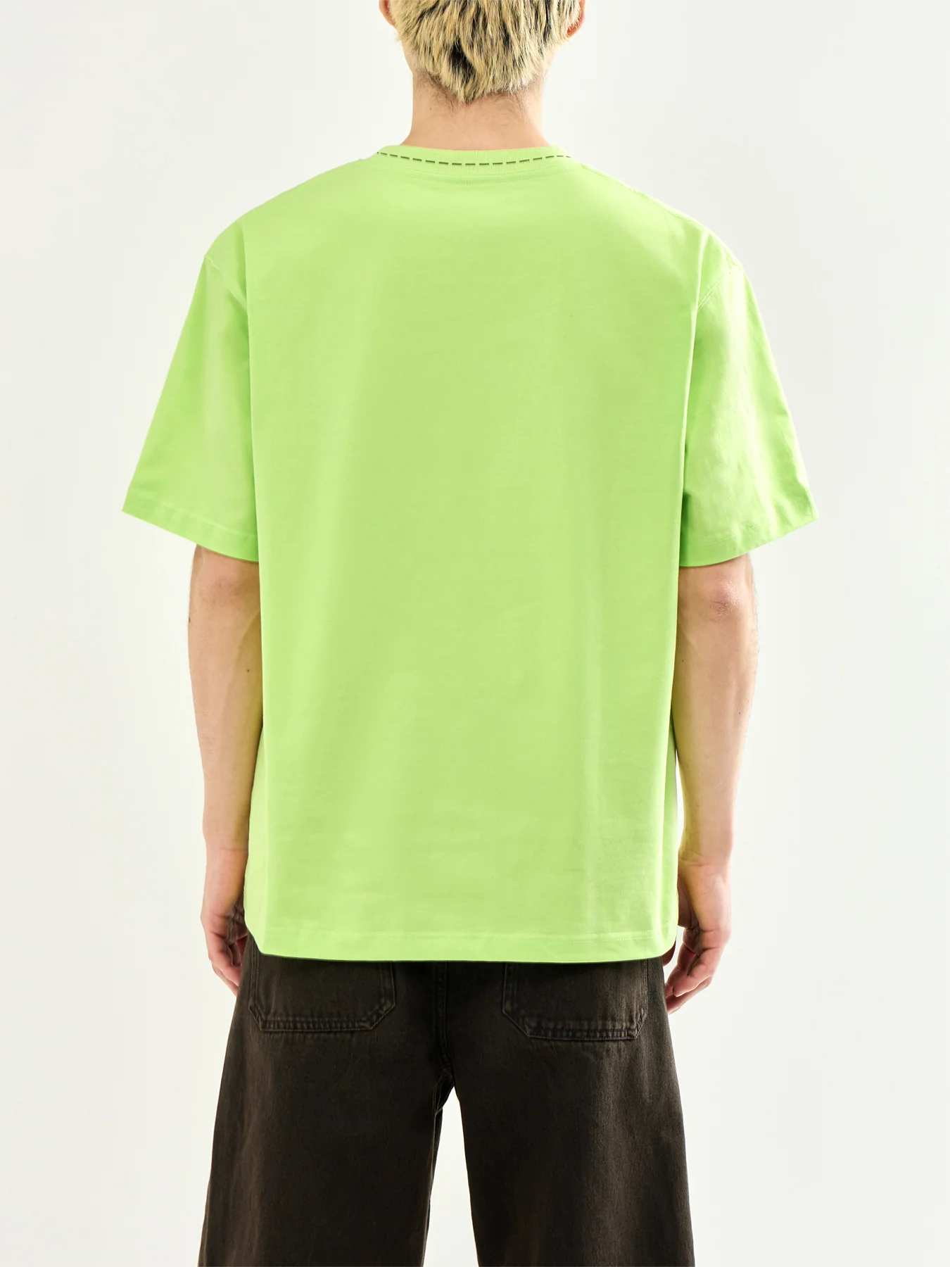 Cut Here Heavyweight T-Shirt Green - Image 5