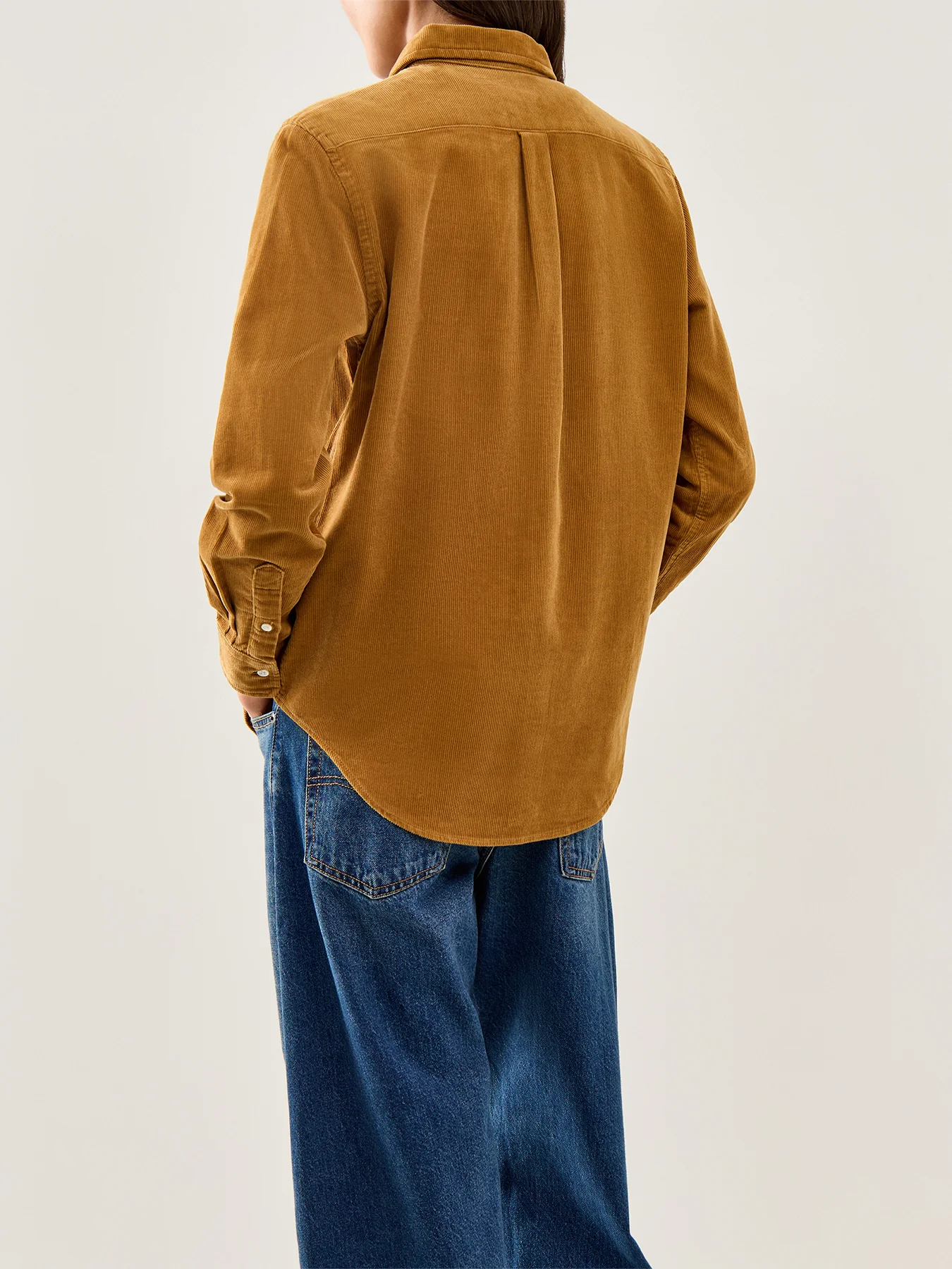 Cord Long Sleeve Shirt Tan - Image 5