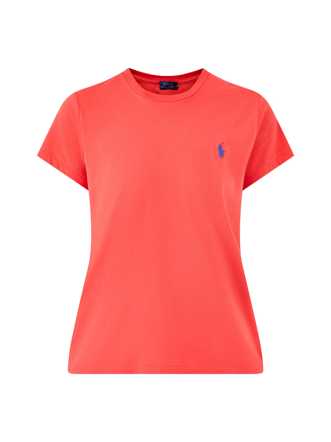 Crew Neck Knit T-Shirt Red