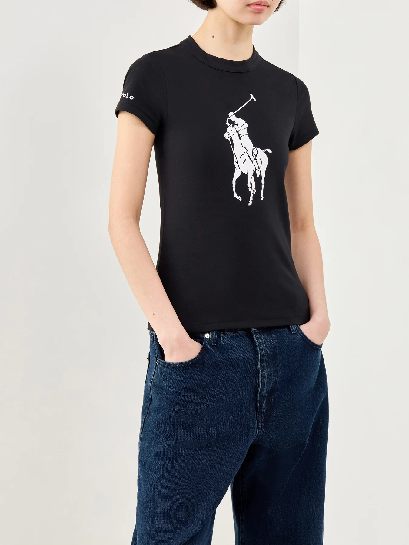 Logo Knit T-Shirt Black - Image 4