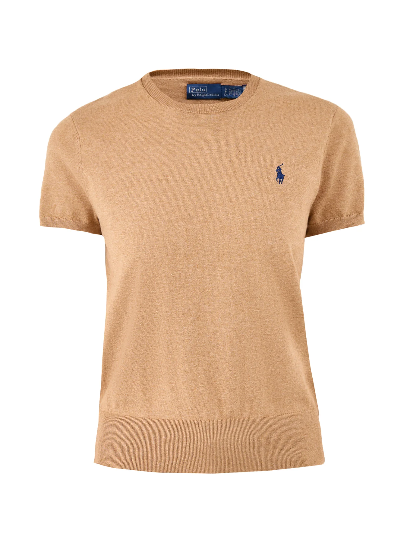 Short Sleeve Knit Pullover Brown