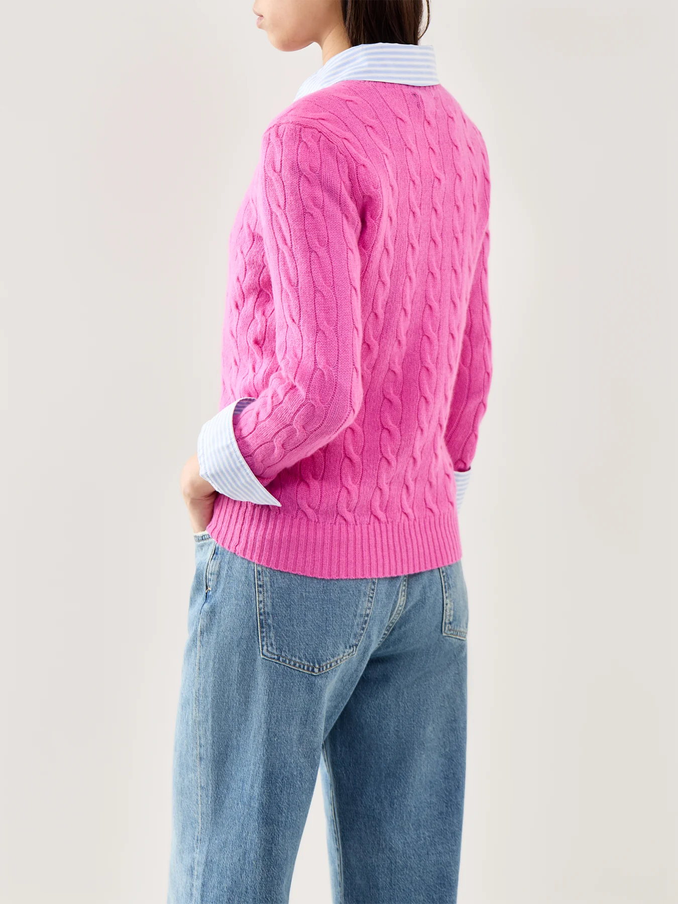 Julianna Long Sleeve Pullover Pink Lace - Image 5